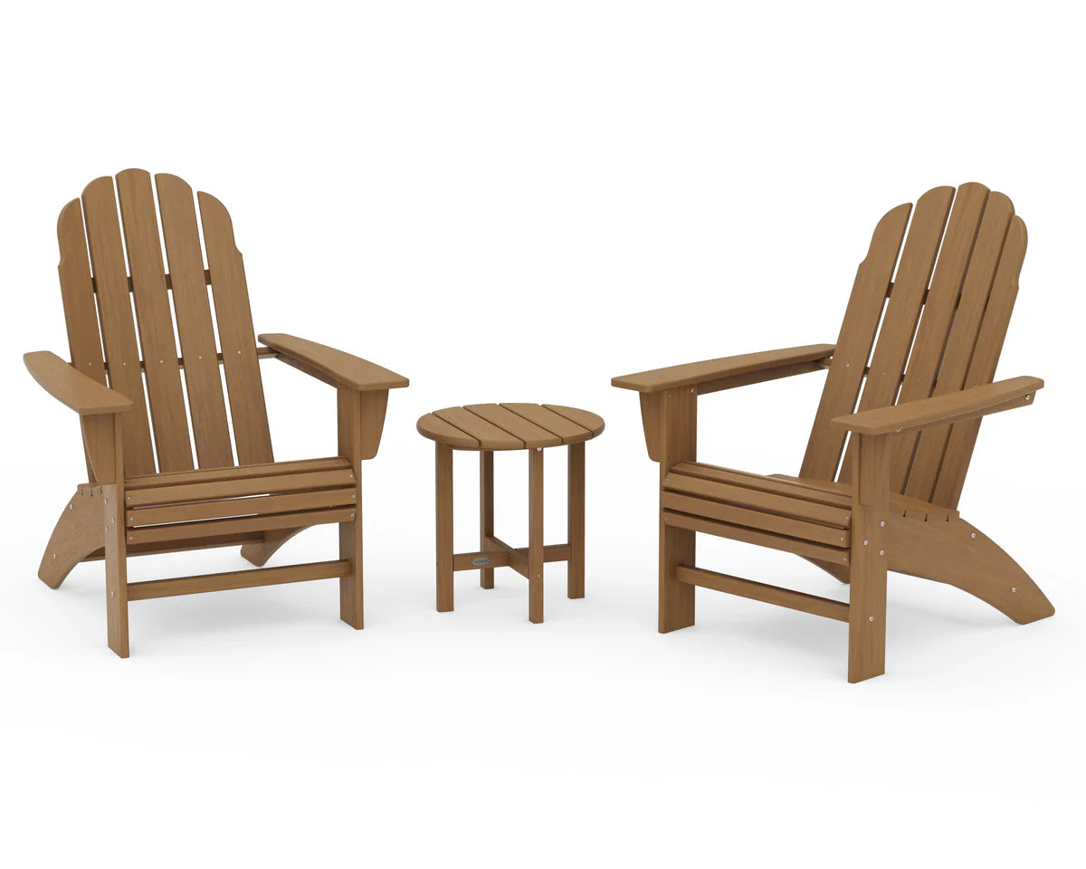 Vineyard 3-Piece Curveback Adirondack Set