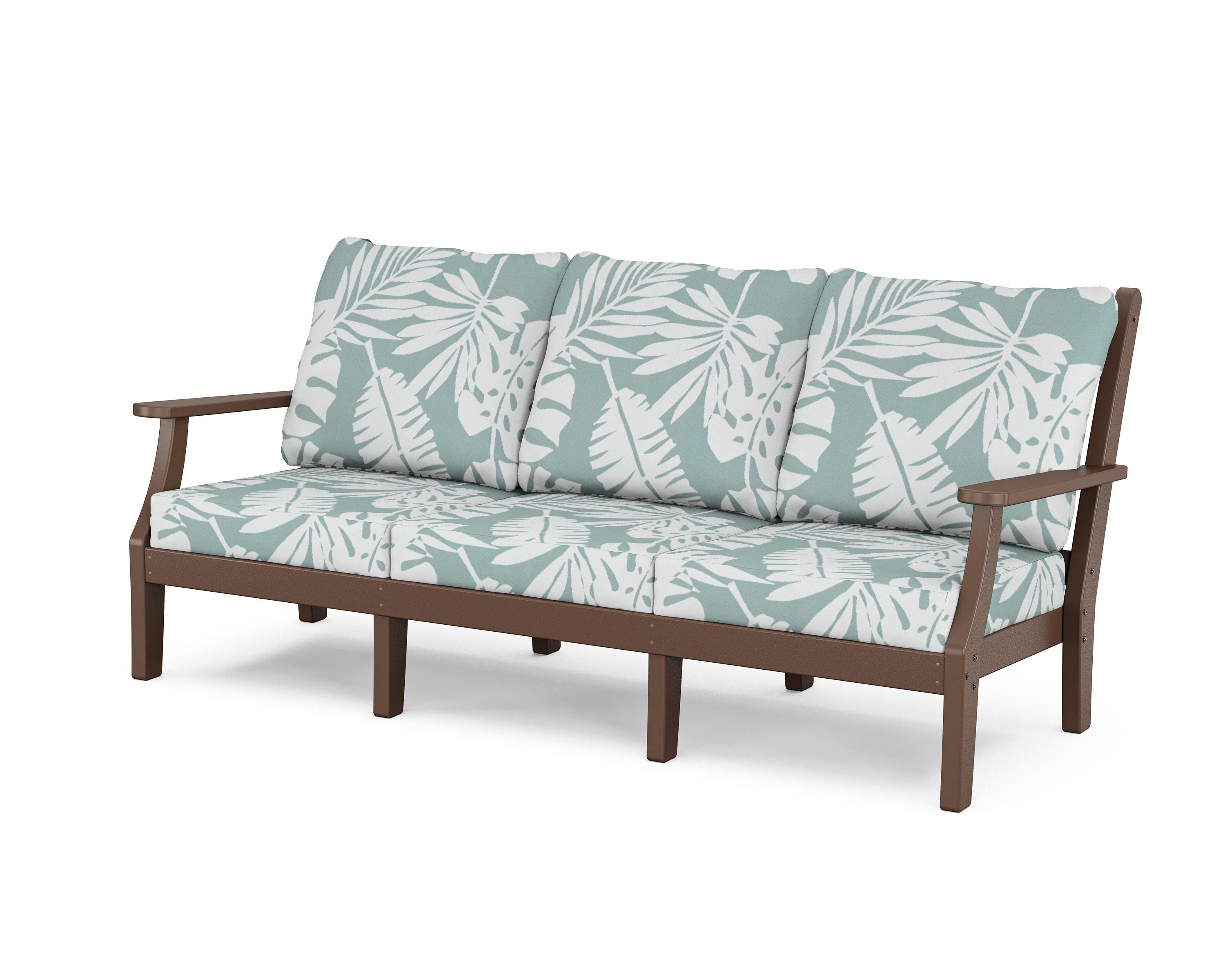 Country Living Wovendale Deep Seating Sofa in Mahogany / Leaf Glacier Spa