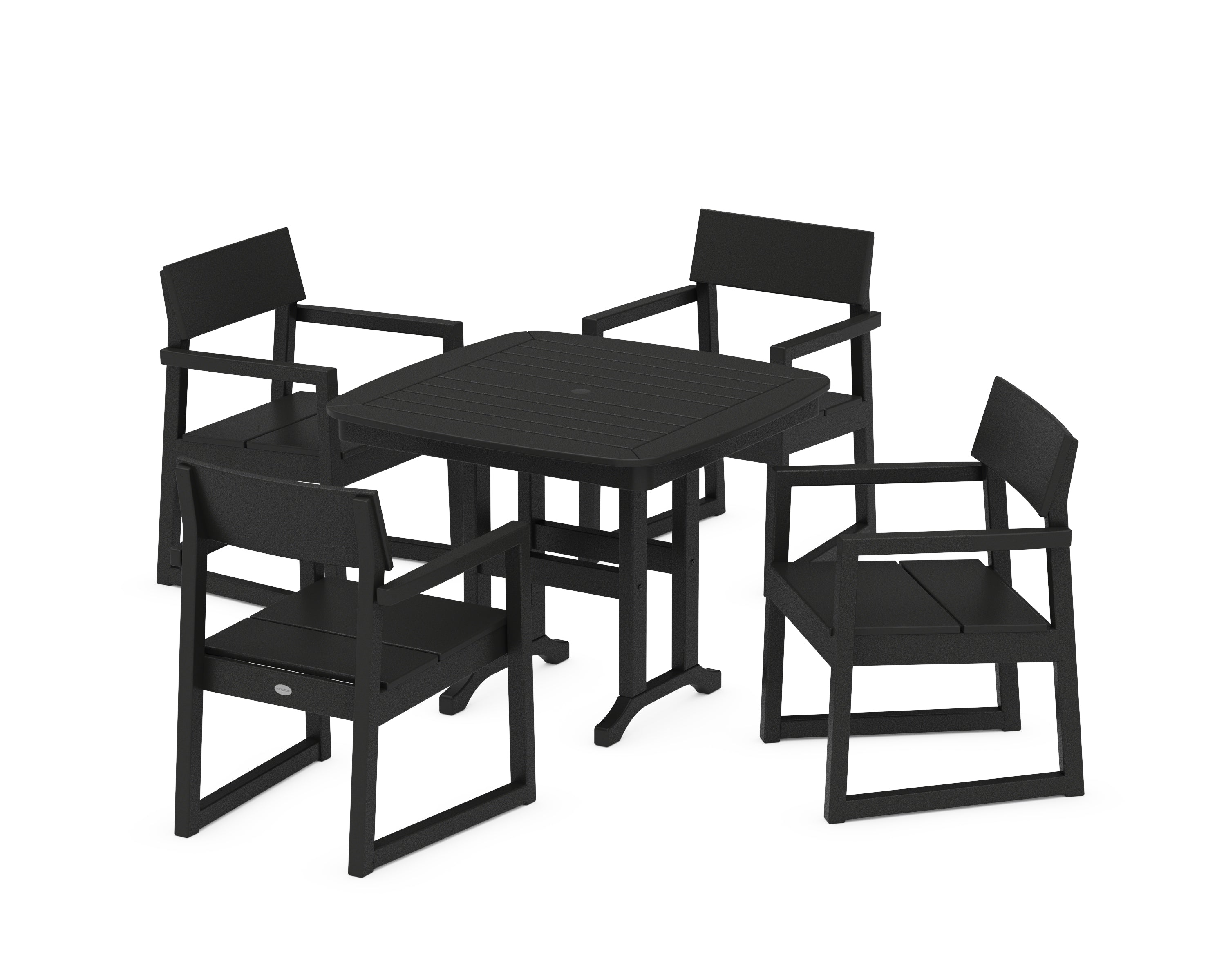 POLYWOOD® EDGE 5-Piece Dining Set in Black