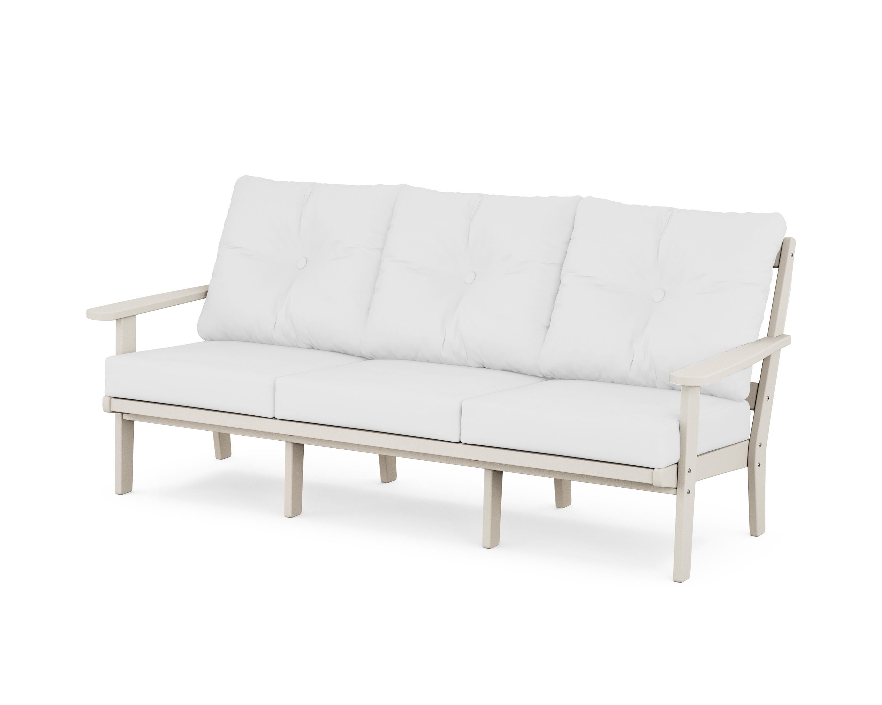 POLYWOOD® Mission Deep Seating Sofa in Sand / Natural