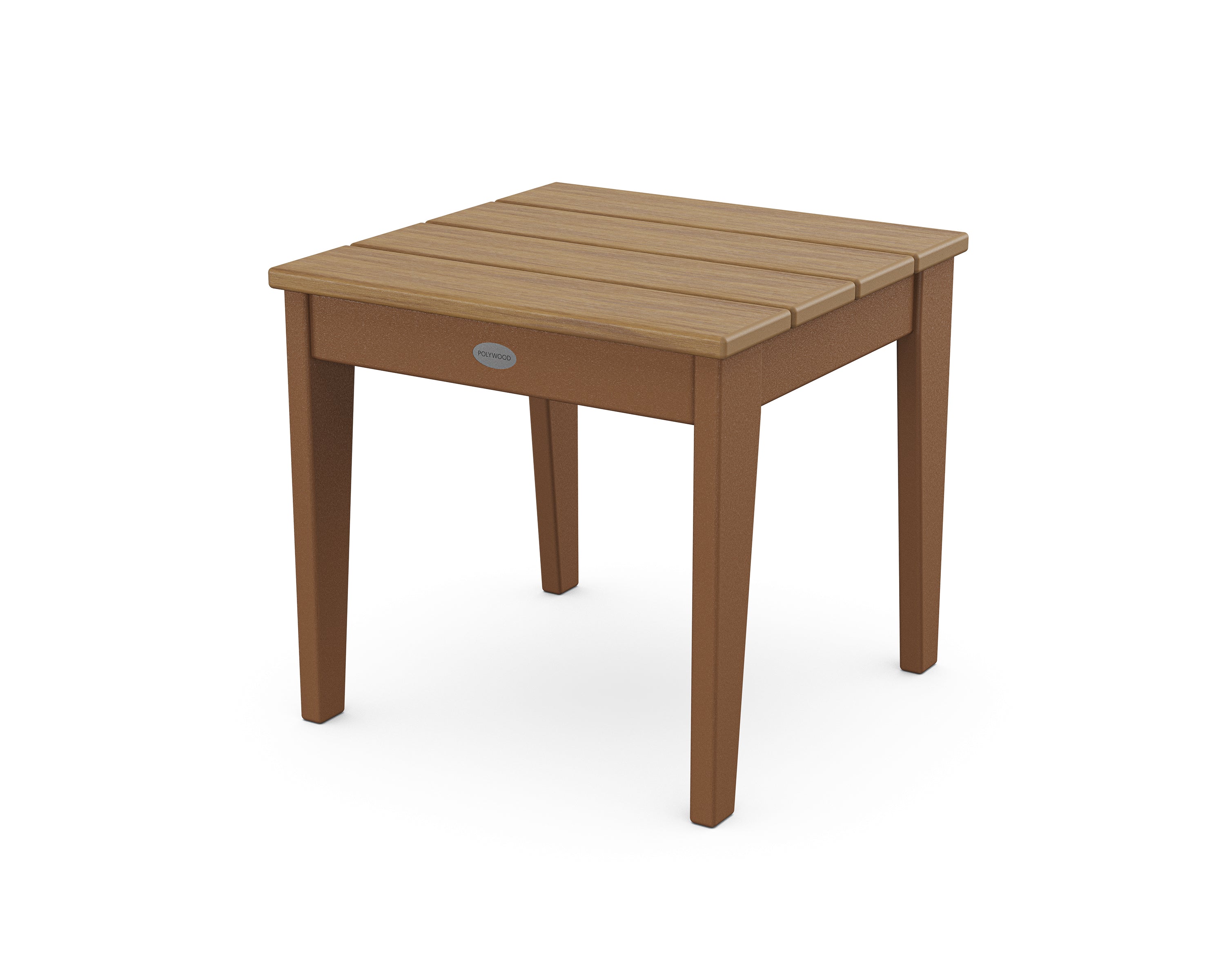 POLYWOOD® Newport 18" Side Table in Teak / Natural