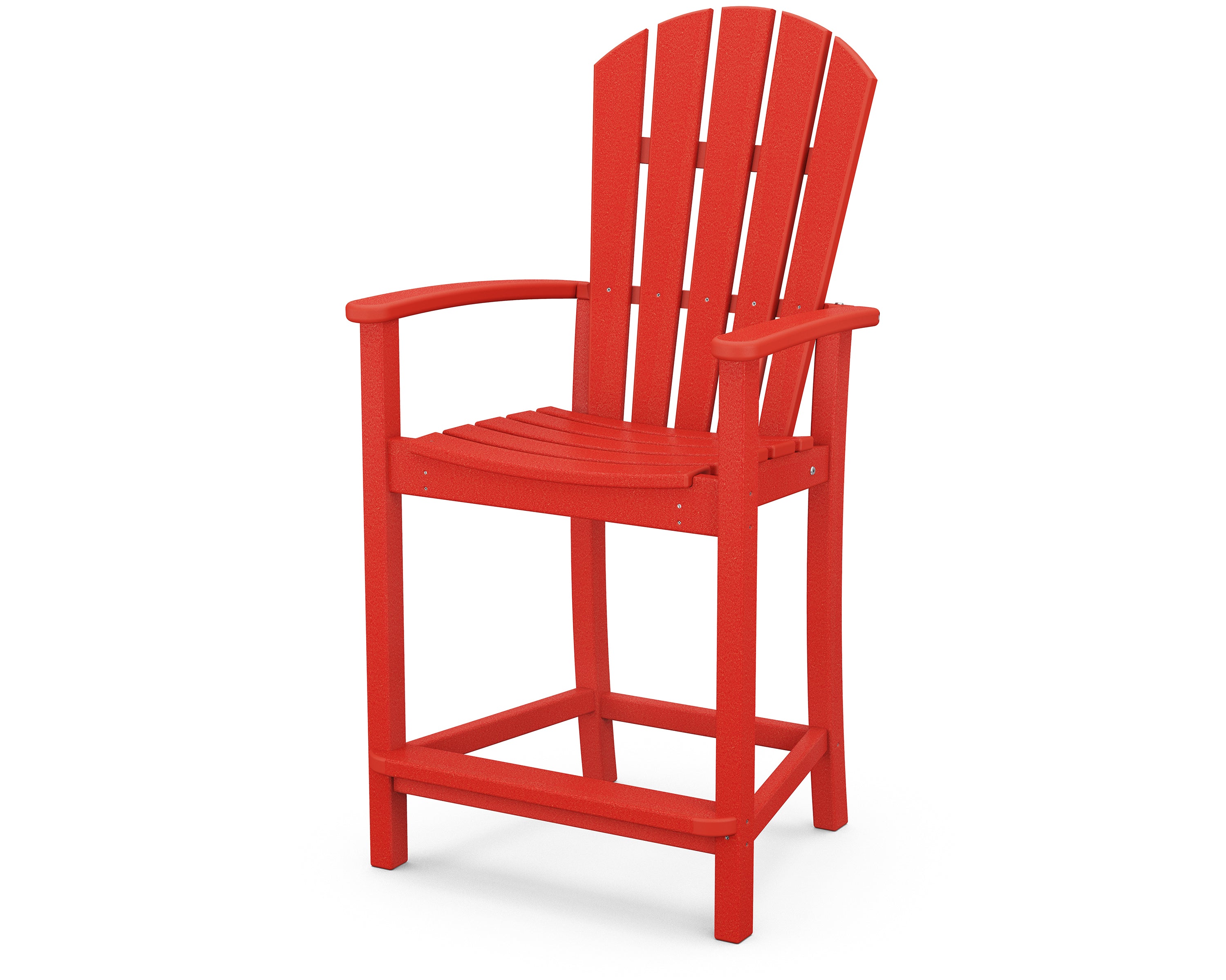 POLYWOOD® Palm Coast Counter Chair in Sunset Red