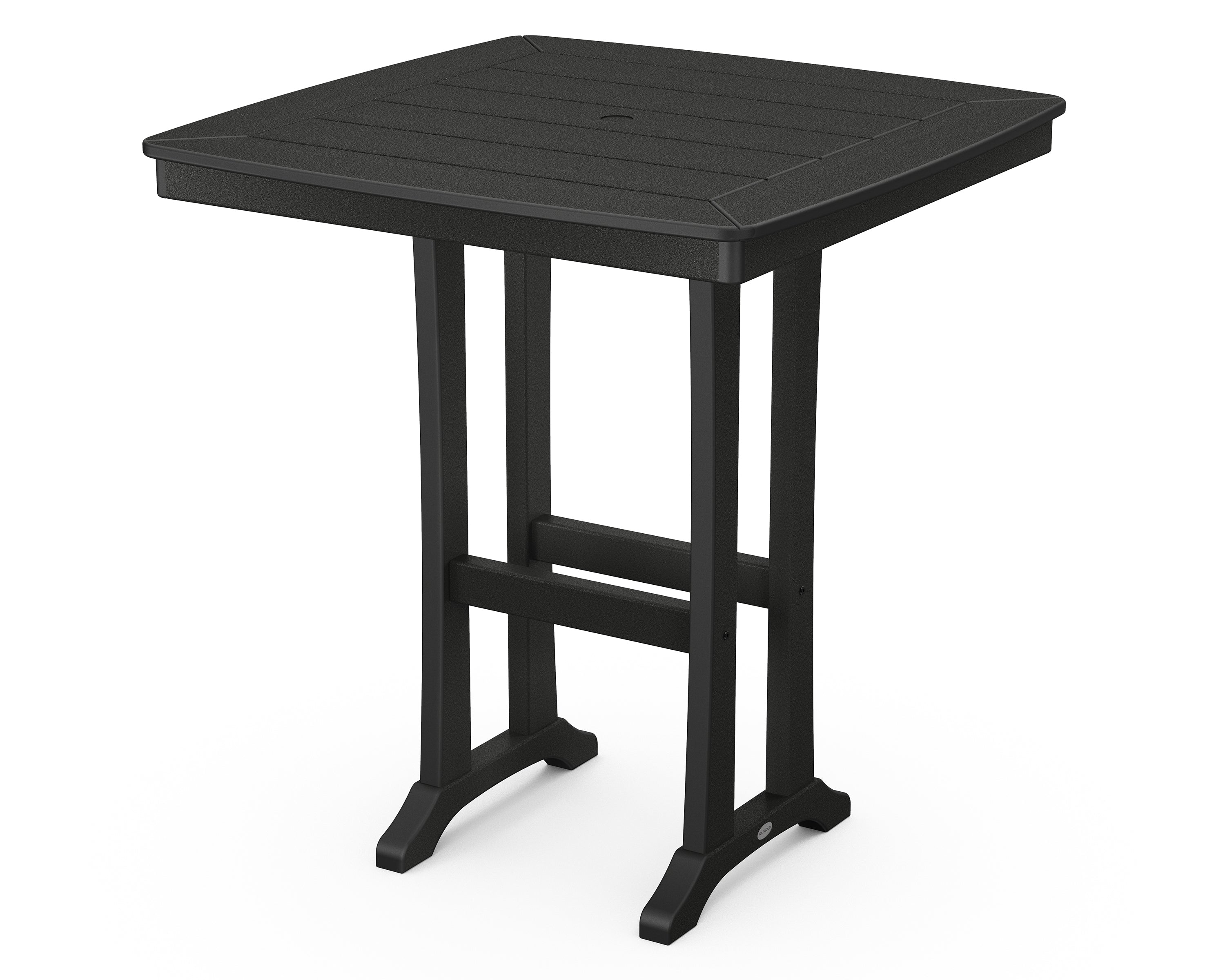 POLYWOOD® Nautical Trestle 37" Bar Table in Black