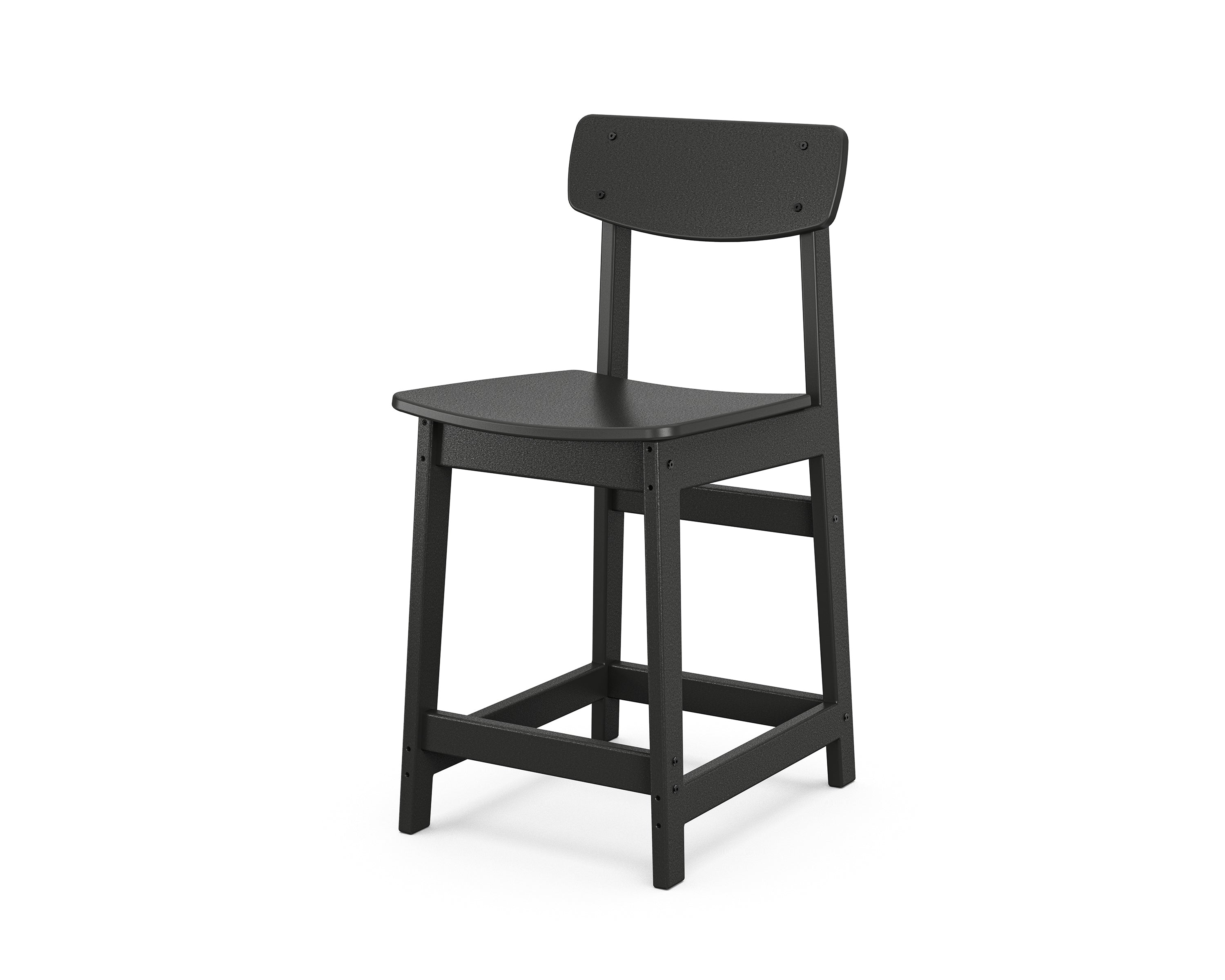 POLYWOOD® Modern Studio Urban Counter Chair in Black