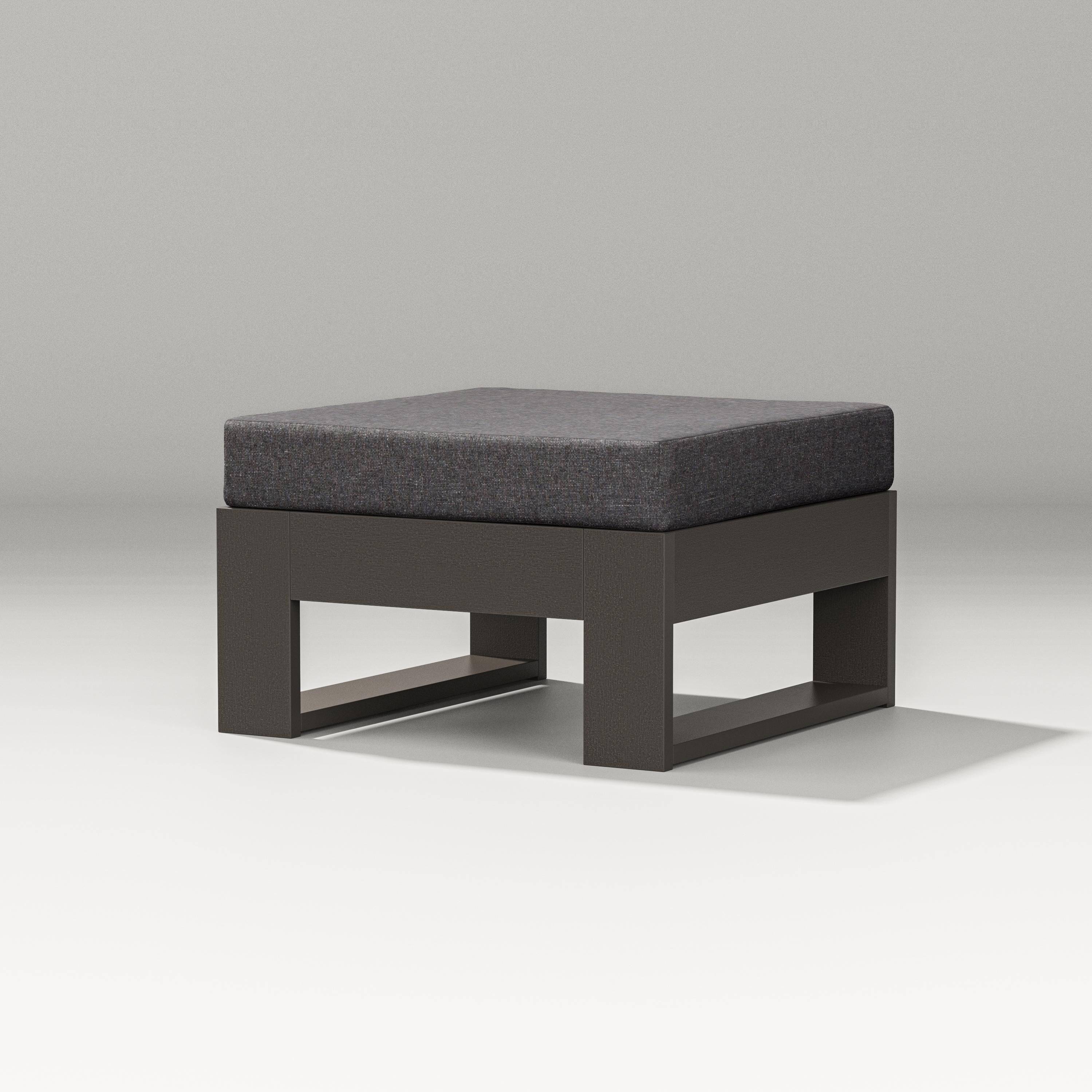 PW Designer Series Latitude Lounge Ottoman in Vintage Coffee / Ash Charcoal