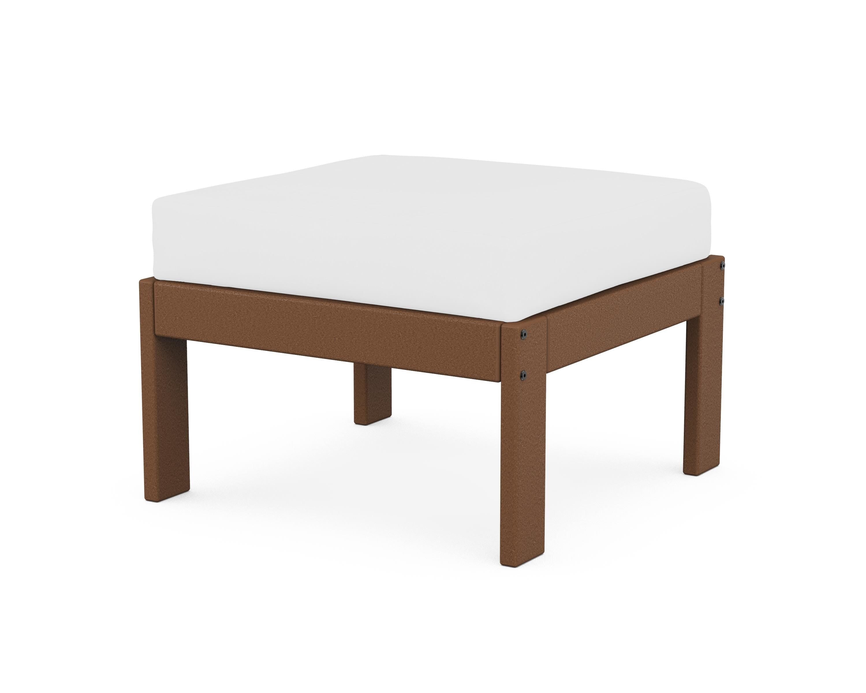 POLYWOOD® Vineyard Modular Ottoman in Teak / Natural