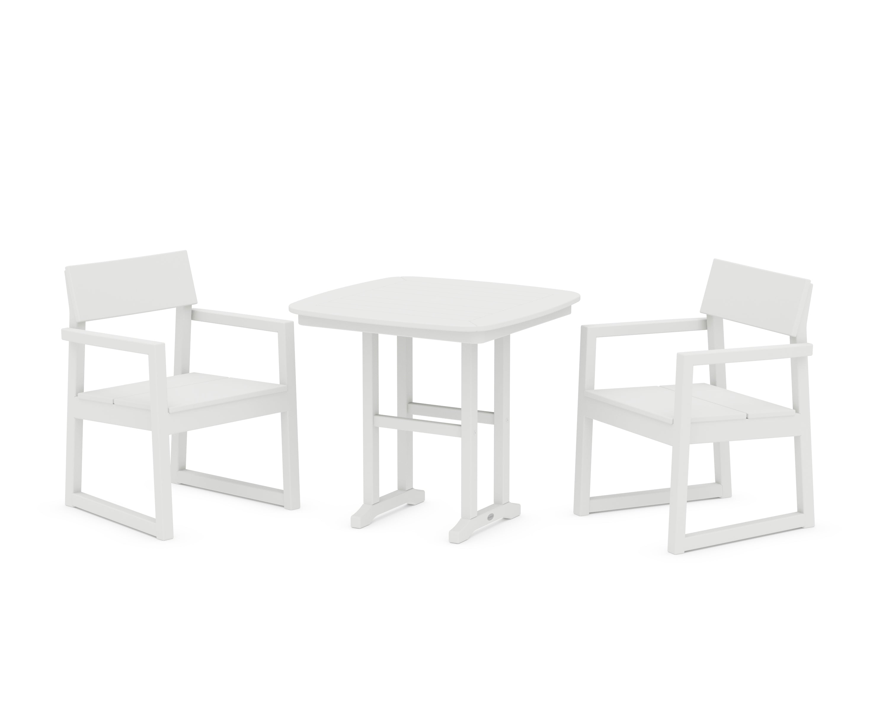POLYWOOD® EDGE 3-Piece Dining Set in White