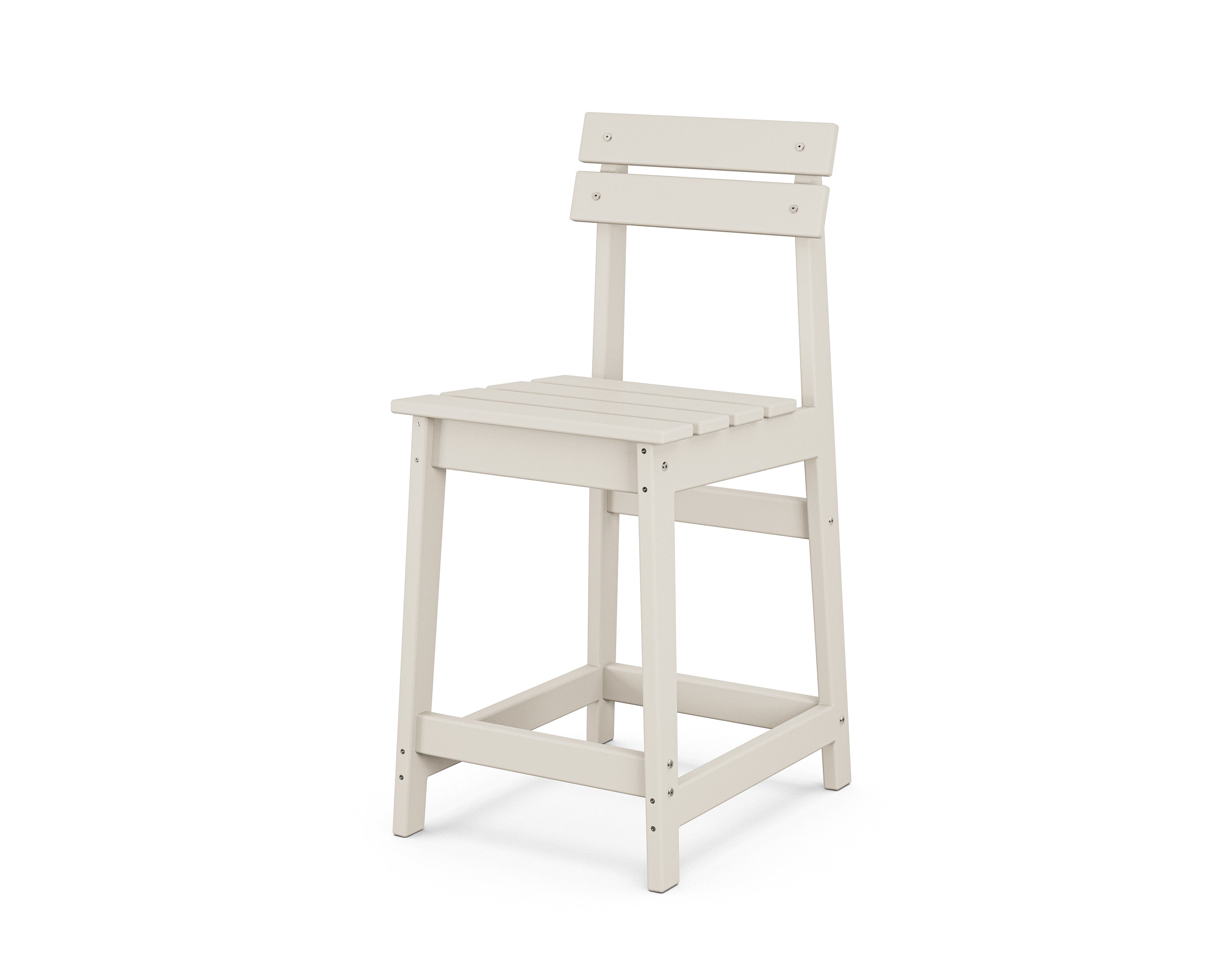 POLYWOOD® Modern Studio Plaza Counter Chair in Sand