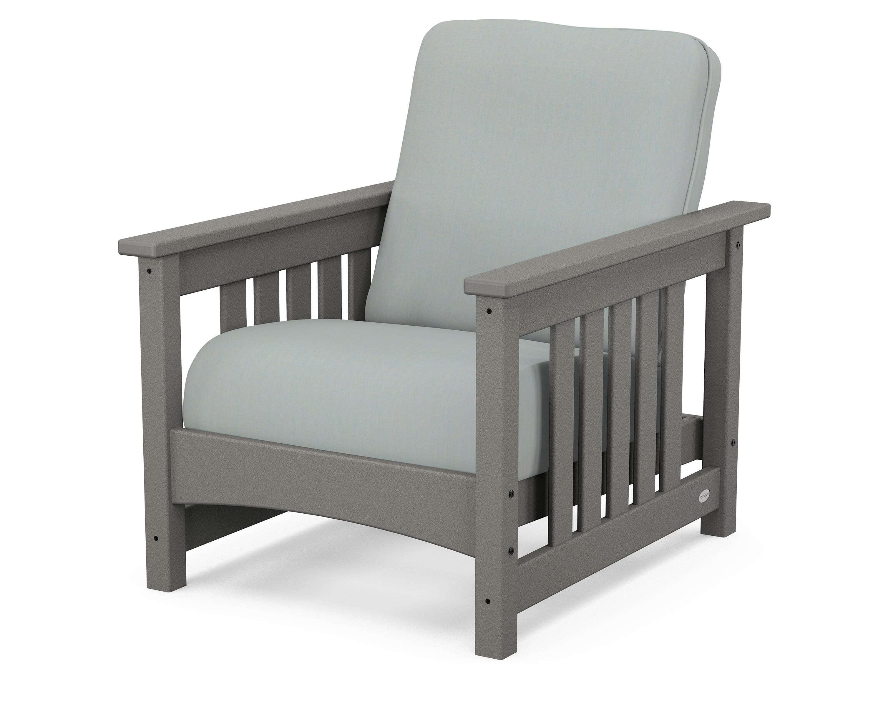 POLYWOOD® Club Mission Chair in Slate Grey / Spa