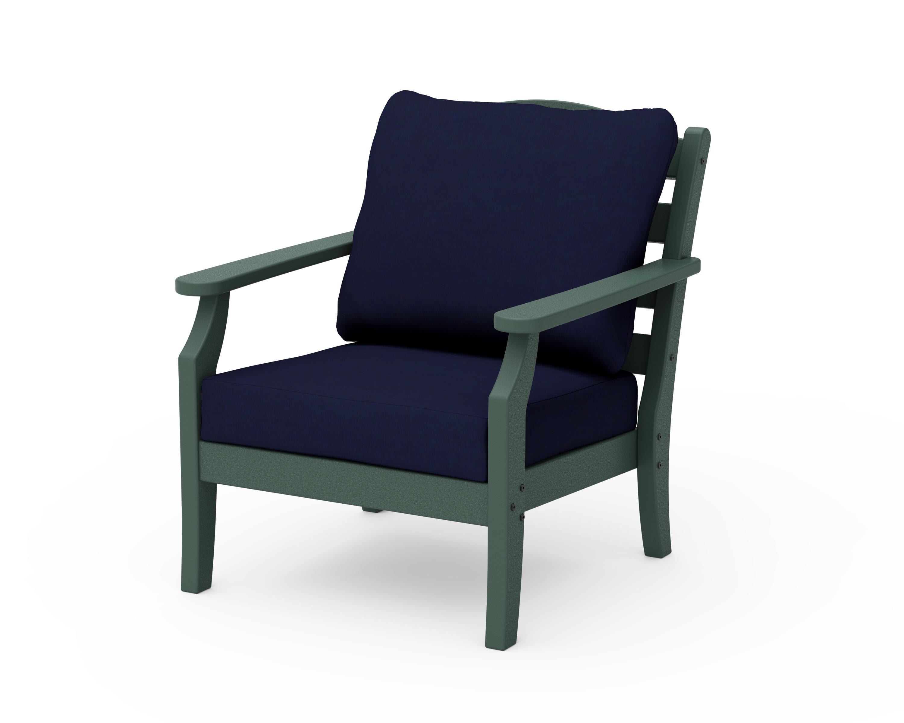 Draper James™ by POLYWOOD® Savannah Deep Seating Chair in Green / Navy