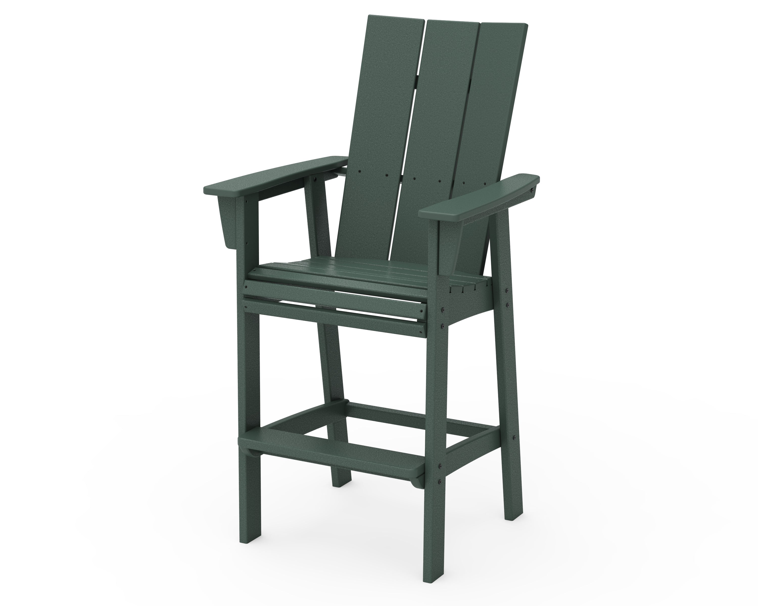POLYWOOD® Modern Curveback Adirondack Bar Chair in Green