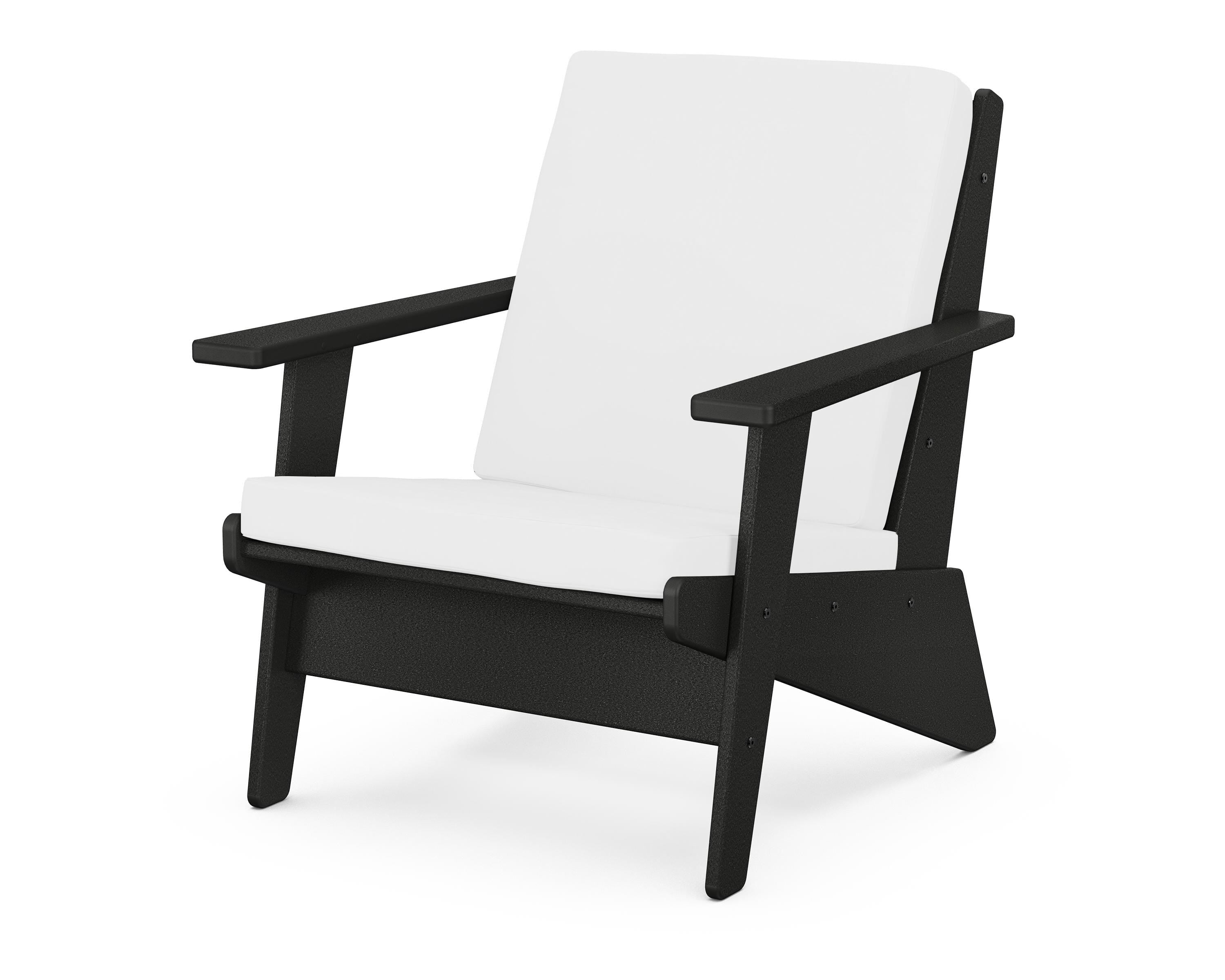 POLYWOOD® Riviera Modern Lounge Chair in Black / Natural