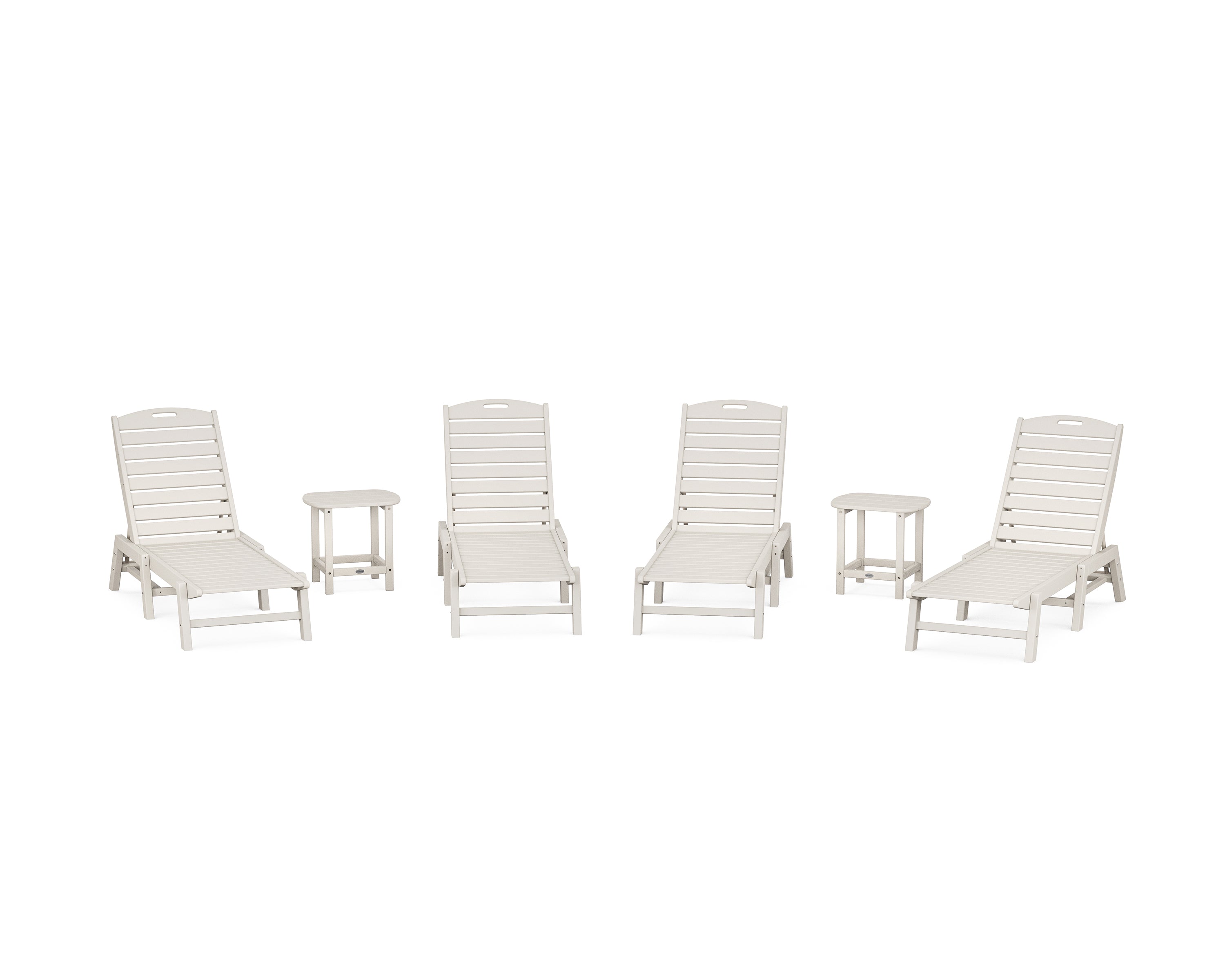 POLYWOOD® Nautical Chaise 6-Piece Set in Sand