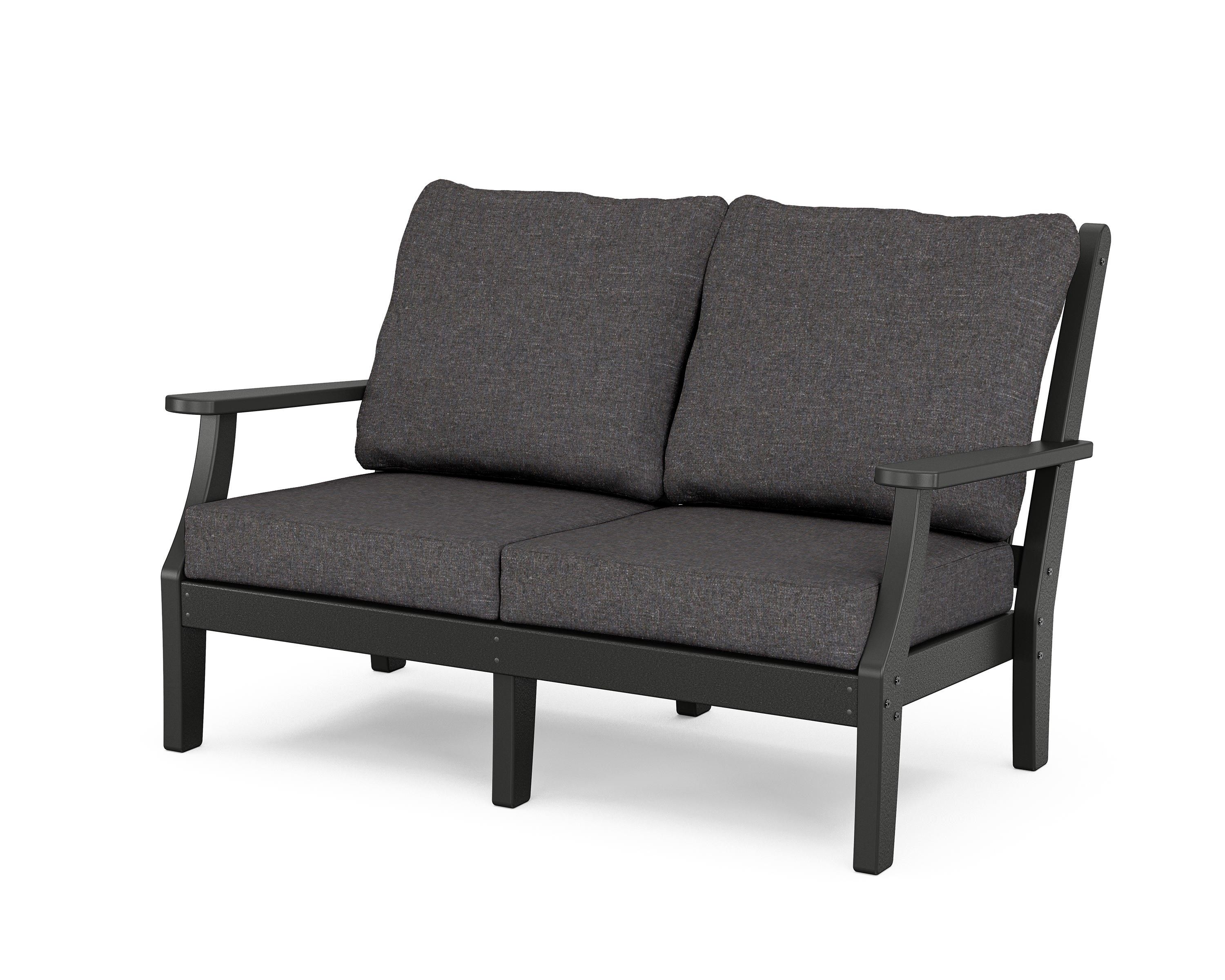 Country Living Wovendale Deep Seating Loveseat in Black / Ash Charcoal