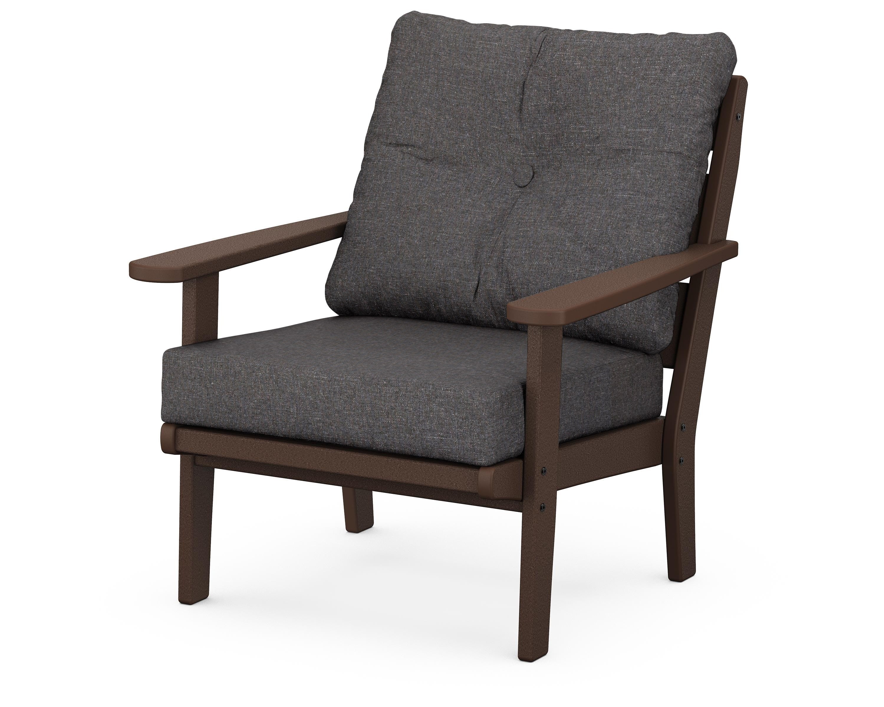 POLYWOOD® Lakeside Deep Seating Chair in Mahogany / Ash Charcoal