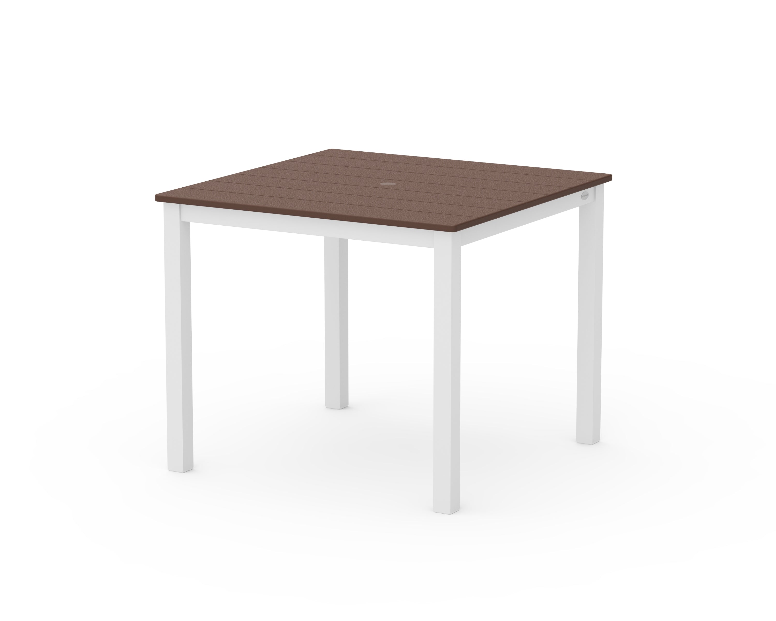 POLYWOOD® Main Street 36" x 36" Dining Table in White / Mahogany