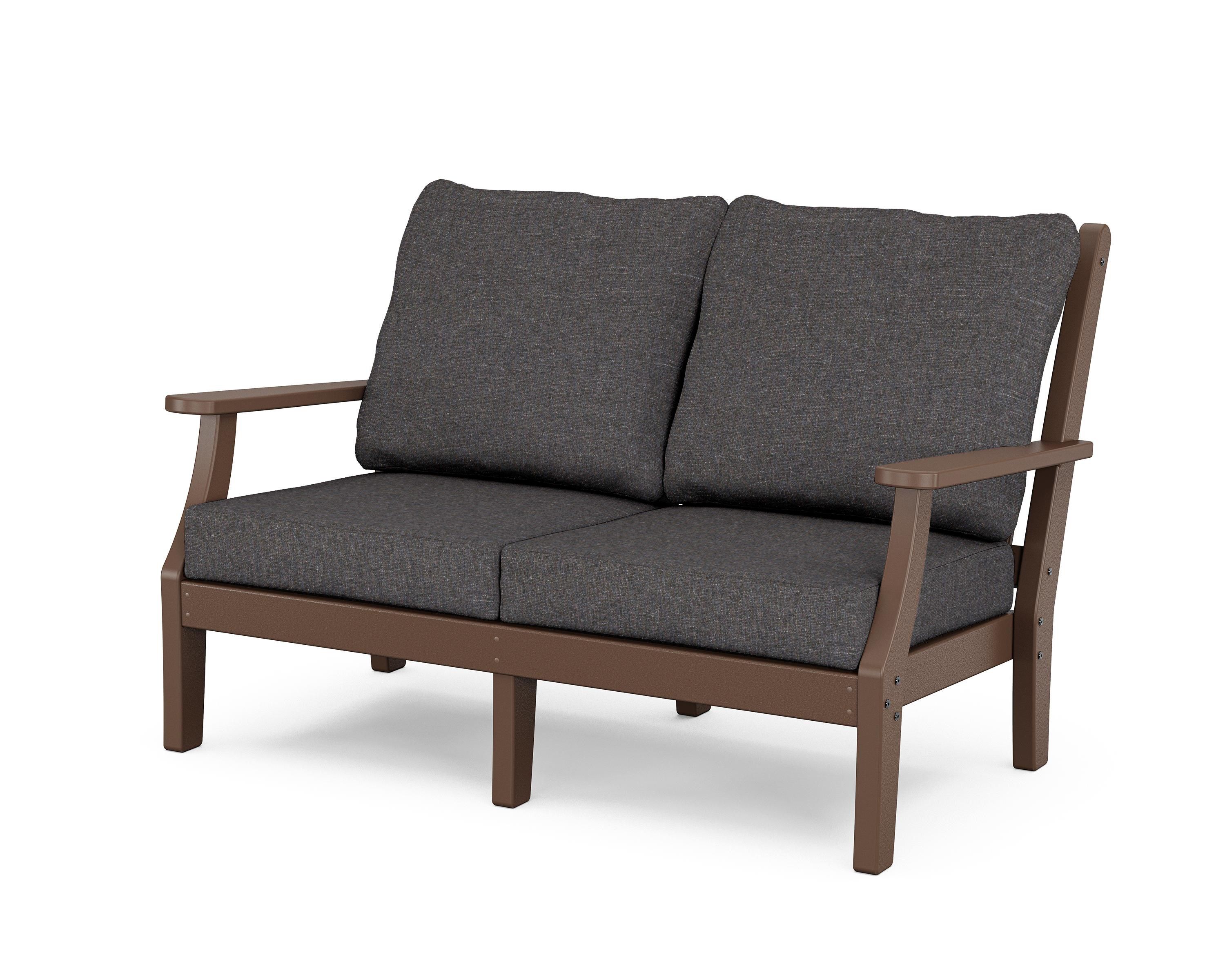Country Living Wovendale Deep Seating Loveseat in Mahogany / Ash Charcoal