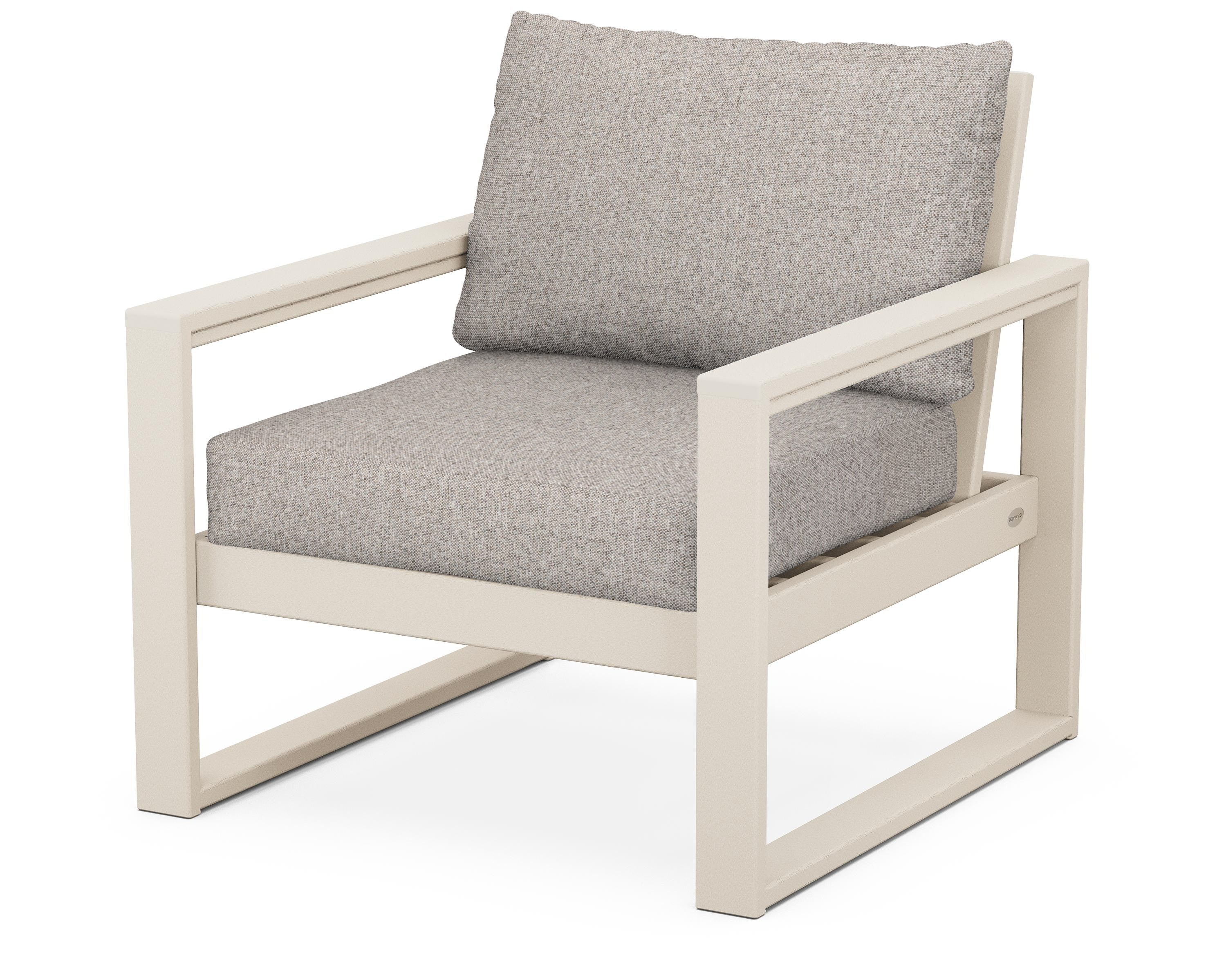 POLYWOOD® EDGE Club Chair in Sand / Weathered Tweed