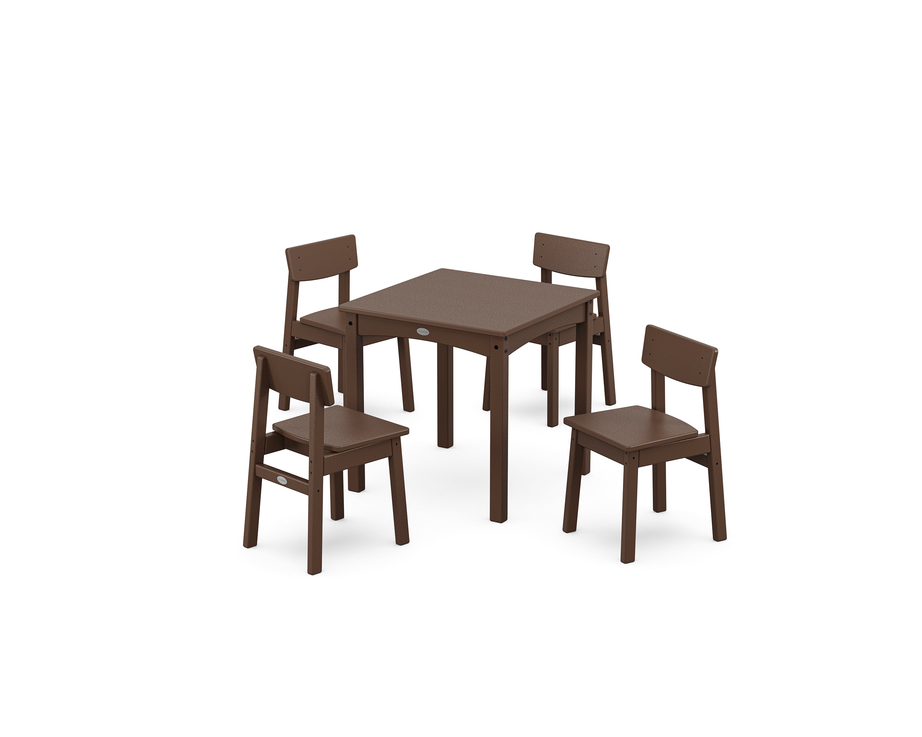 POLYWOOD® Modern Studio Kids 5-Piece Dining Set in Mahogany