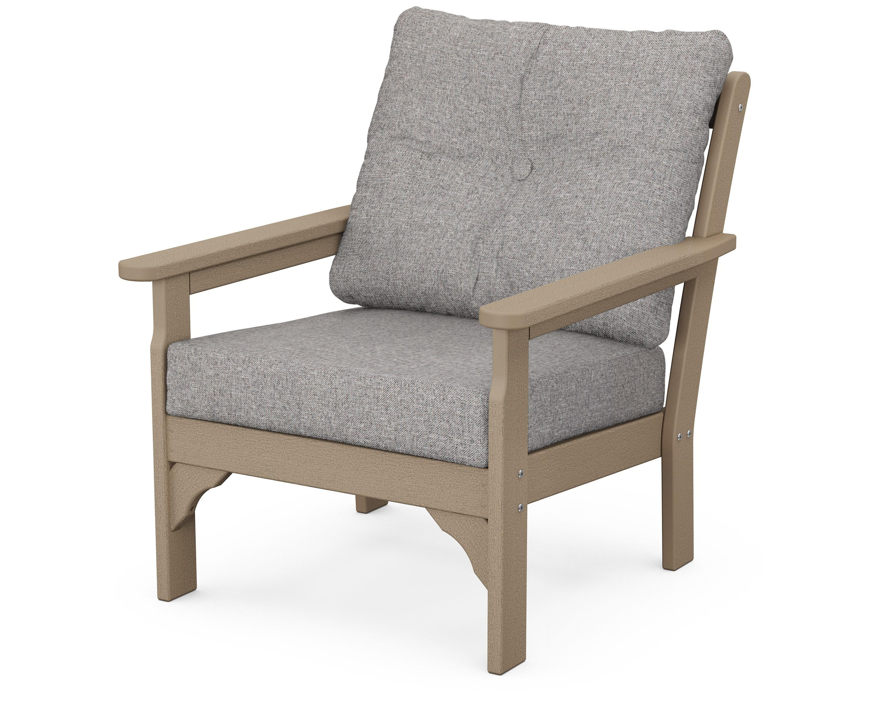 POLYWOOD® Vineyard Deep Seating Chair in Vintage Sahara / Grey Mist