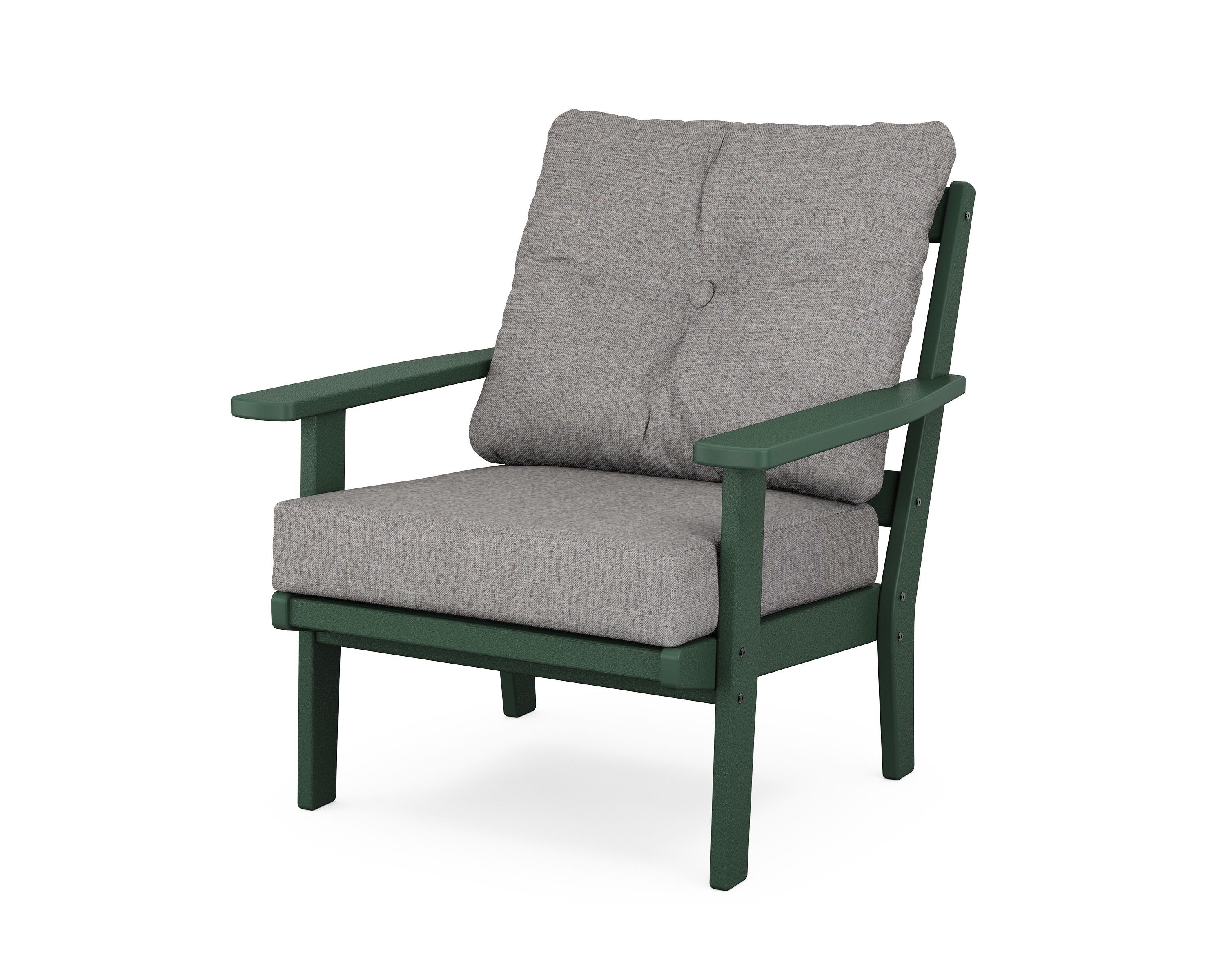 POLYWOOD® Prairie Deep Seating Chair in Green / Grey Mist