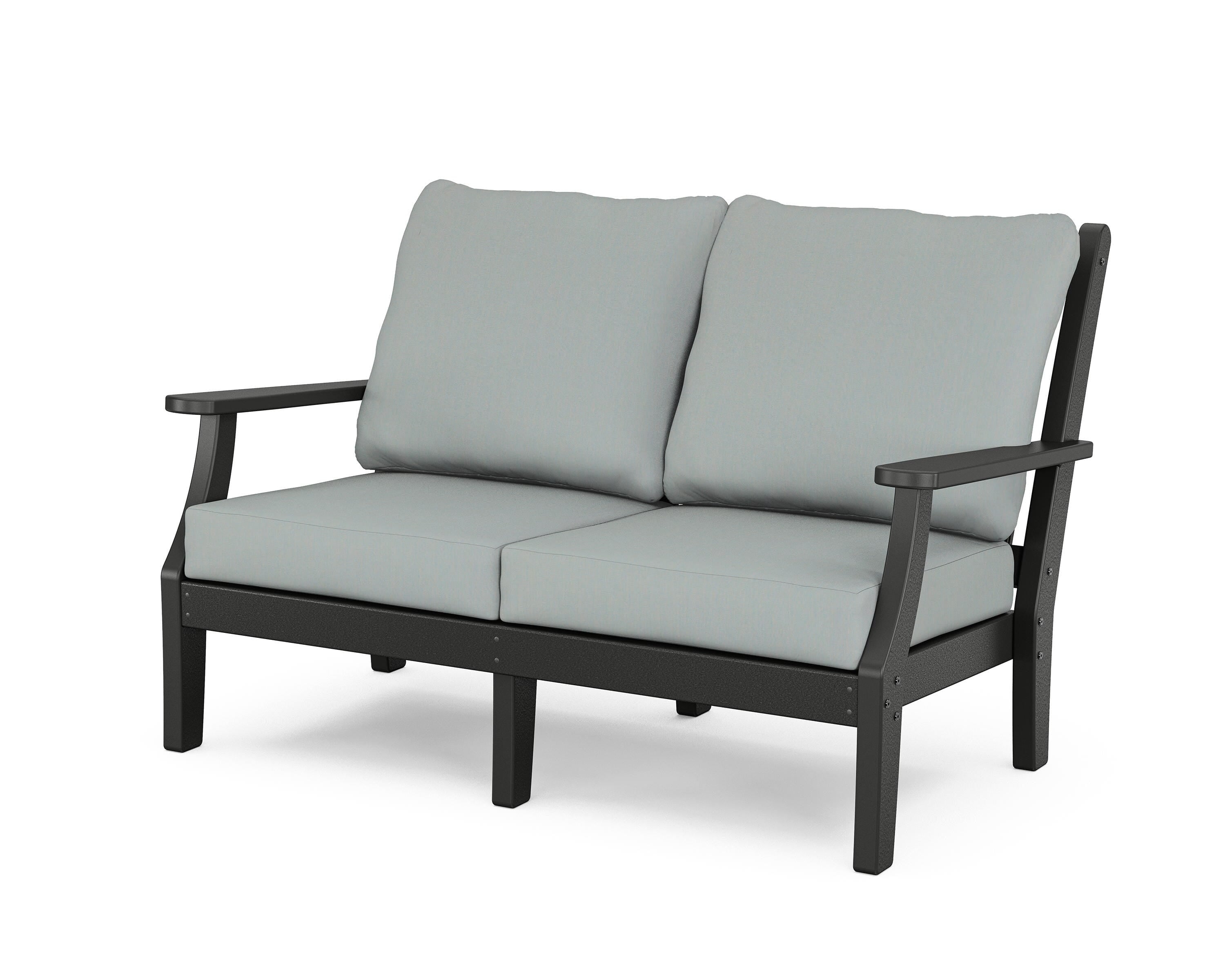 Country Living Wovendale Deep Seating Loveseat in Black / Spa