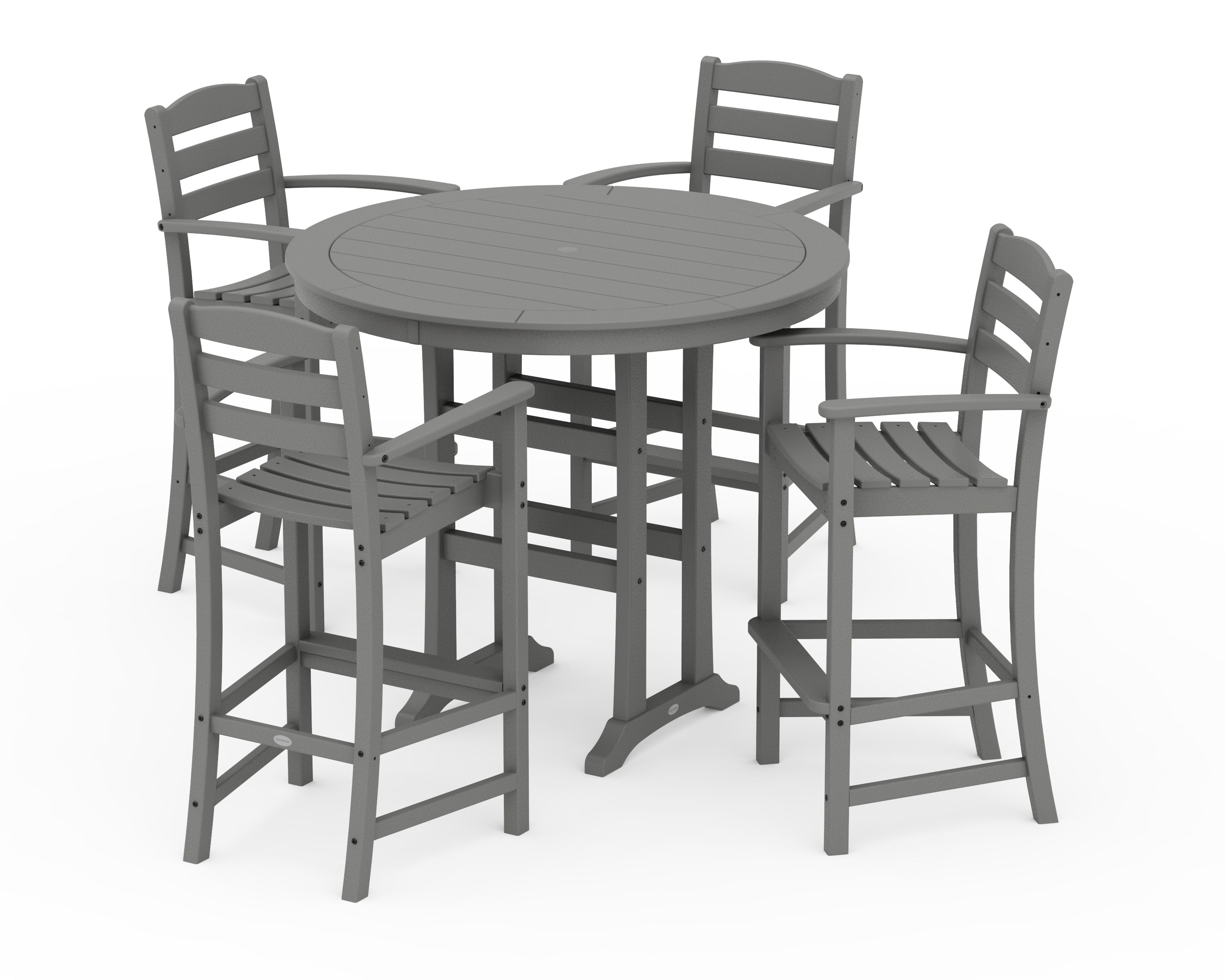 POLYWOOD® La Casa Café 5-Piece Bar Dining Set in Slate Grey