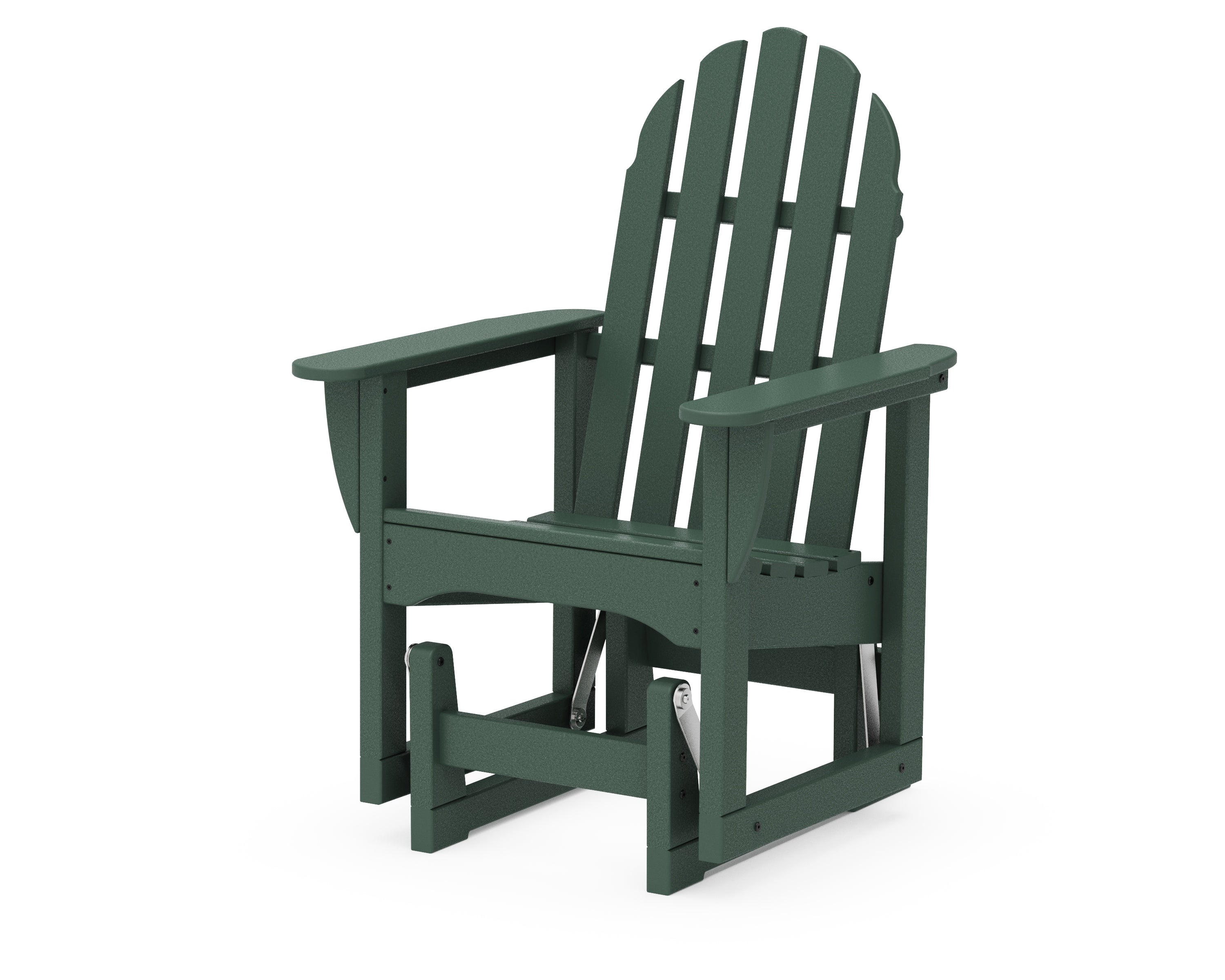POLYWOOD® Classic Adirondack Glider Chair in Green