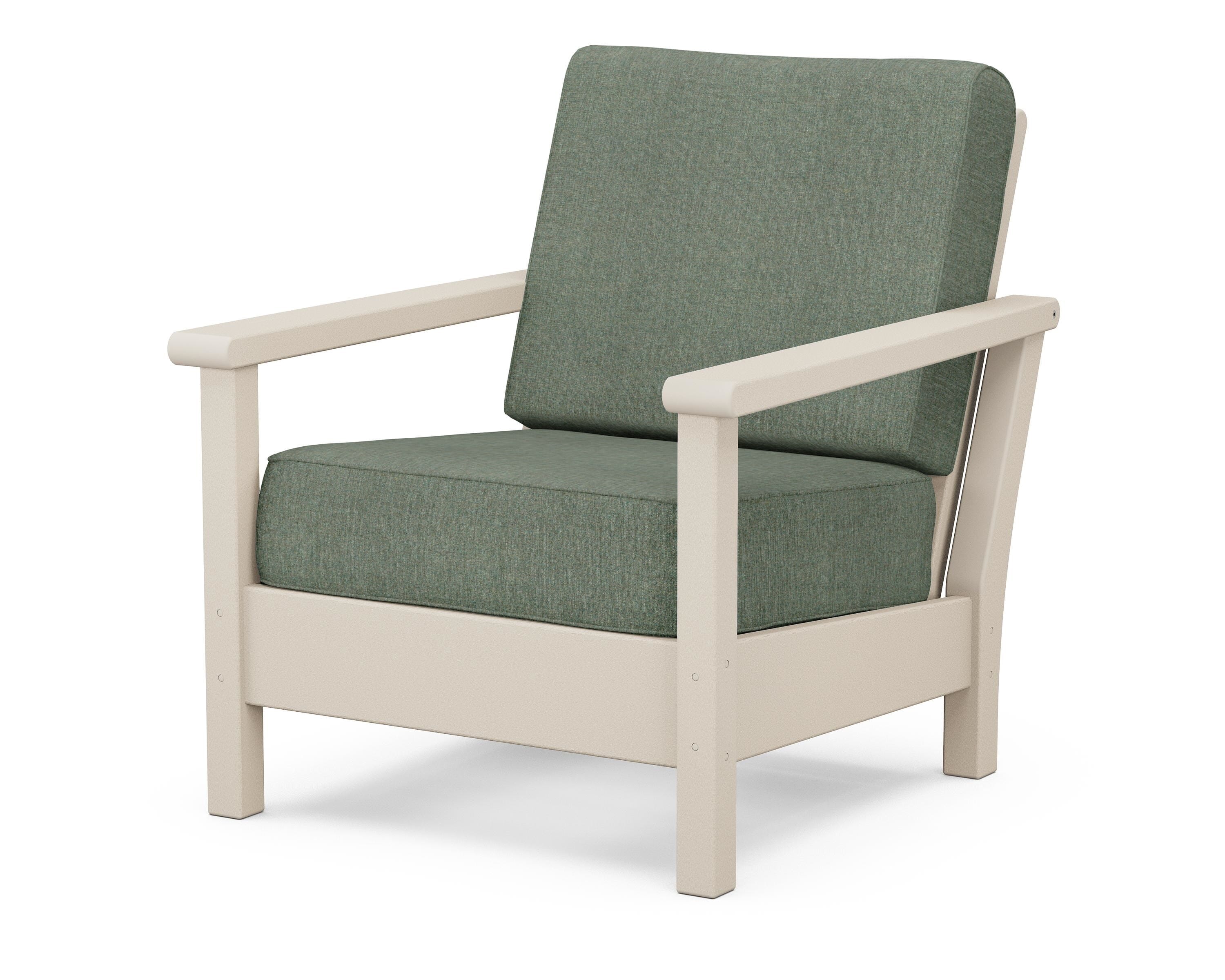POLYWOOD® Harbour Deep Seating Chair in Sand / Cast Sage