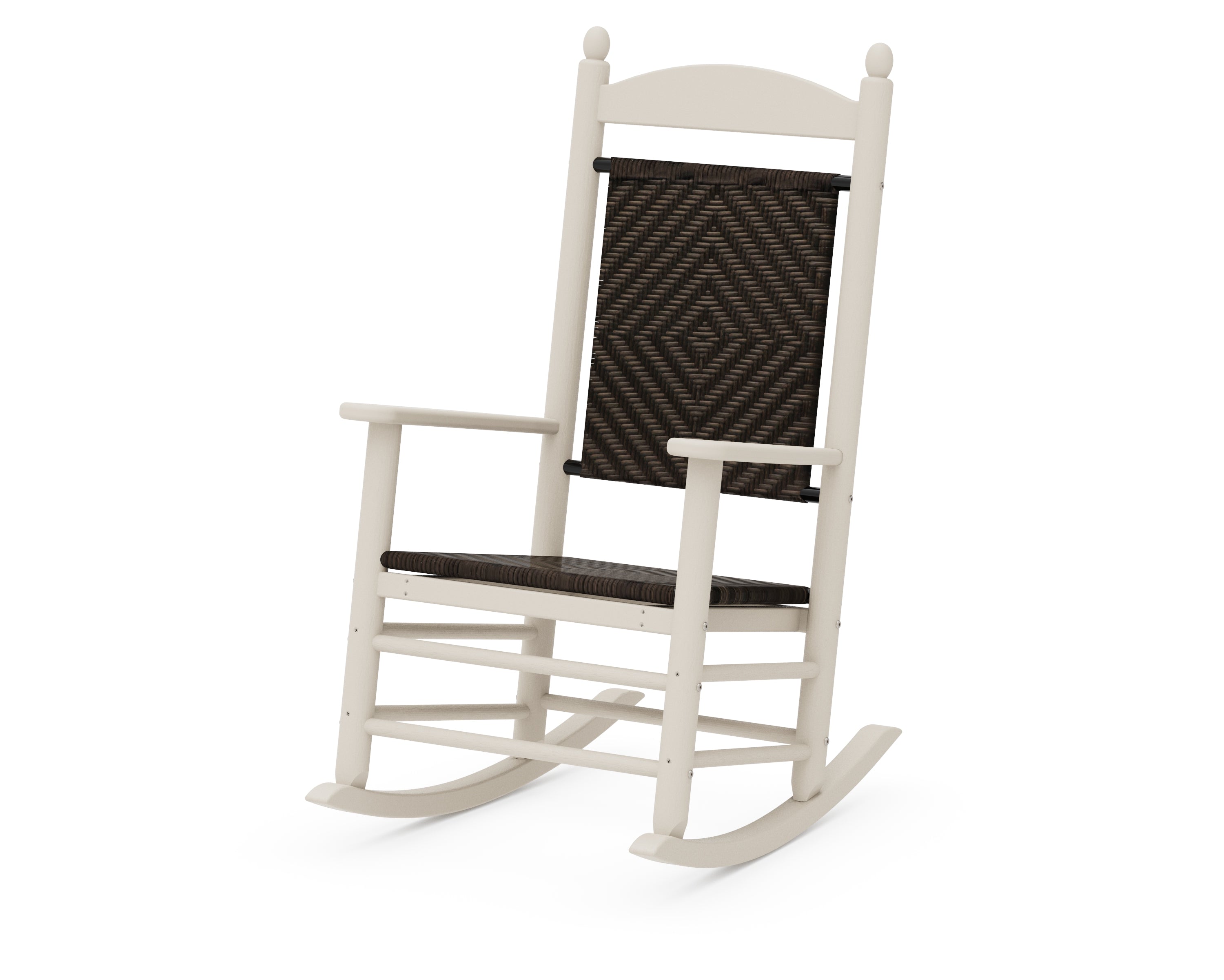 POLYWOOD® Jefferson Woven Rocking Chair in Sand / Cahaba