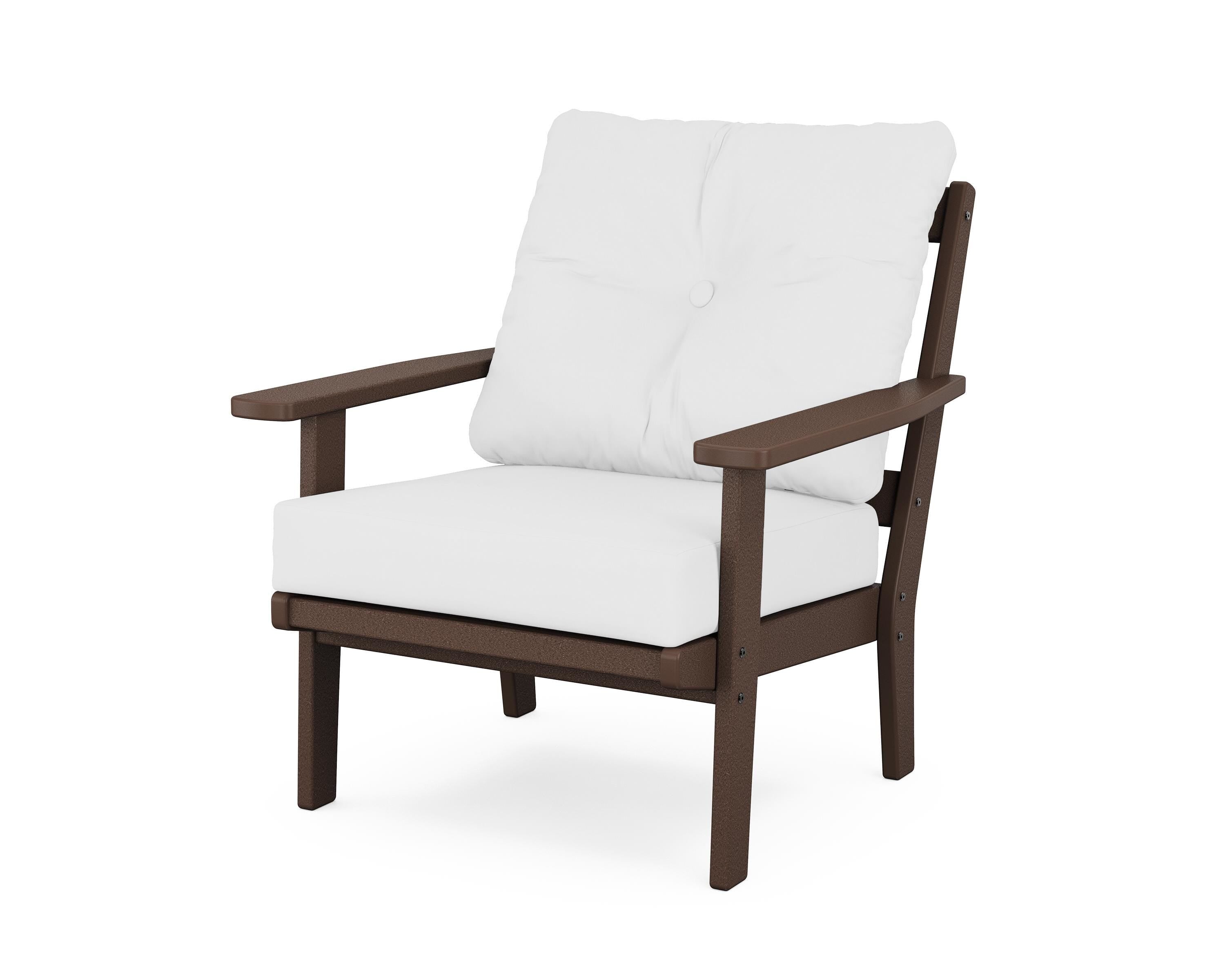 POLYWOOD® Oxford Deep Seating Chair in Mahogany / Natural