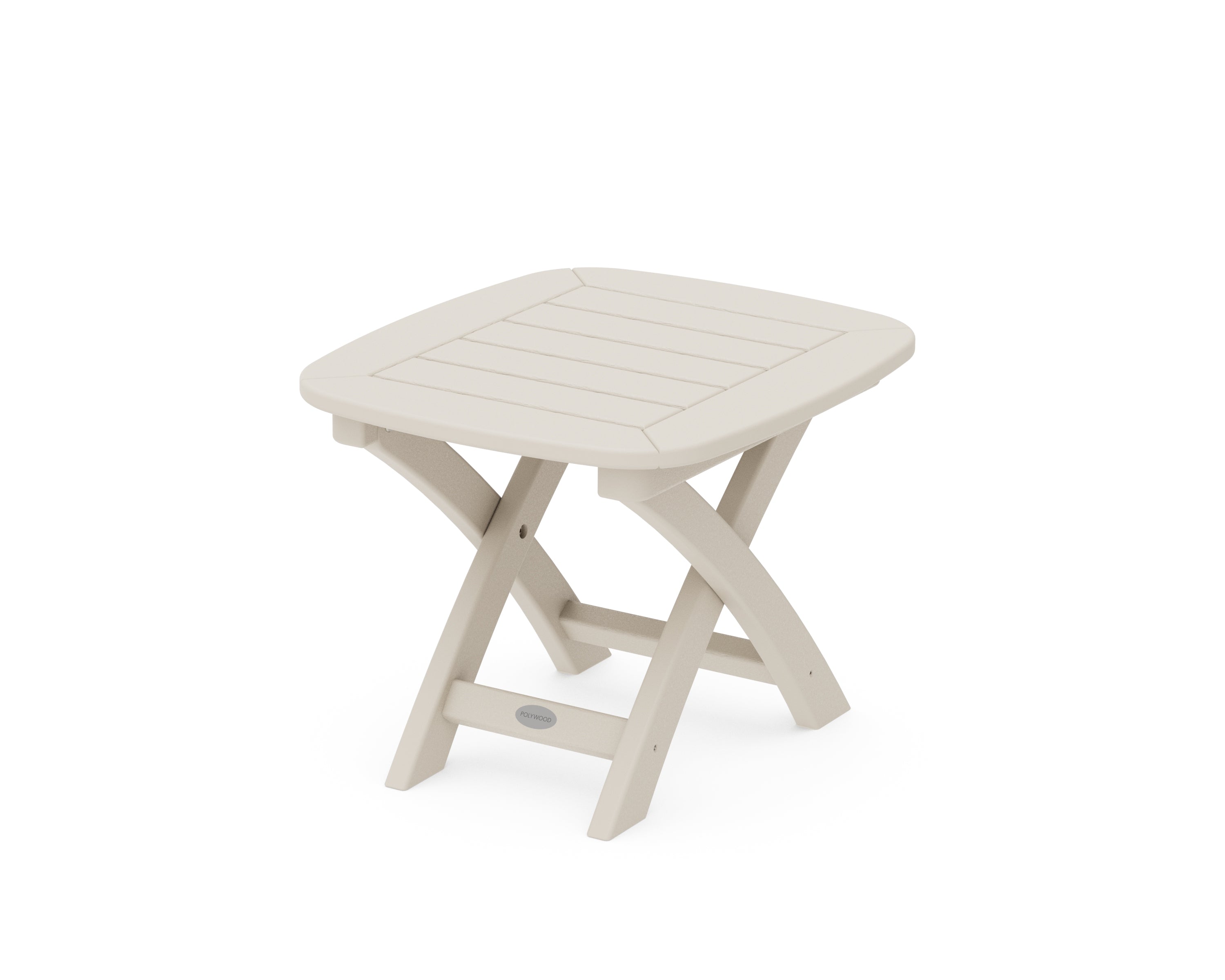POLYWOOD® Nautical 21" x 18" Side Table in Sand