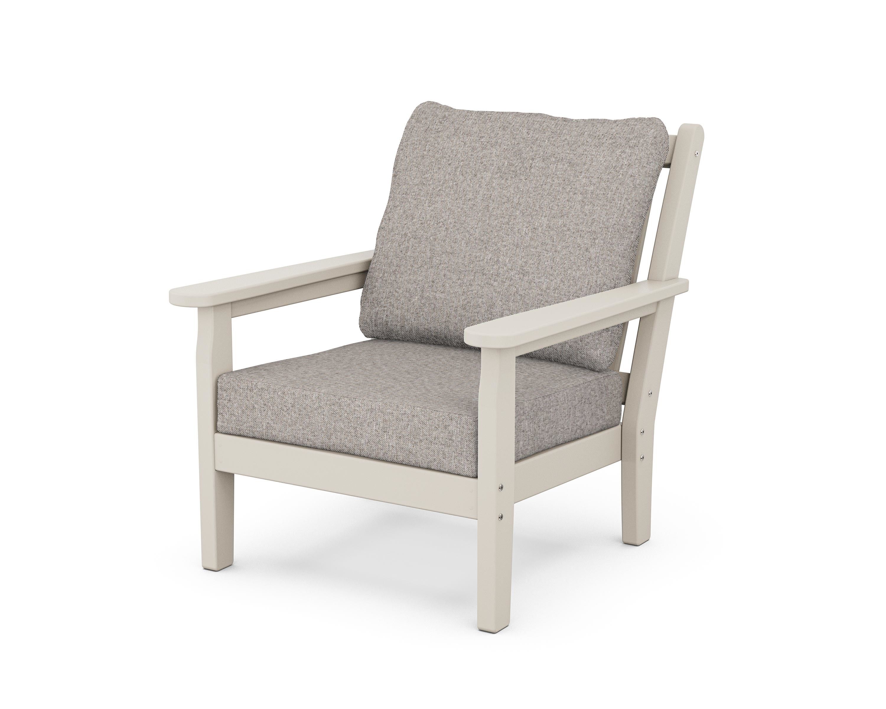 POLYWOOD® Chippendale Deep Seating Chair in Sand / Weathered Tweed
