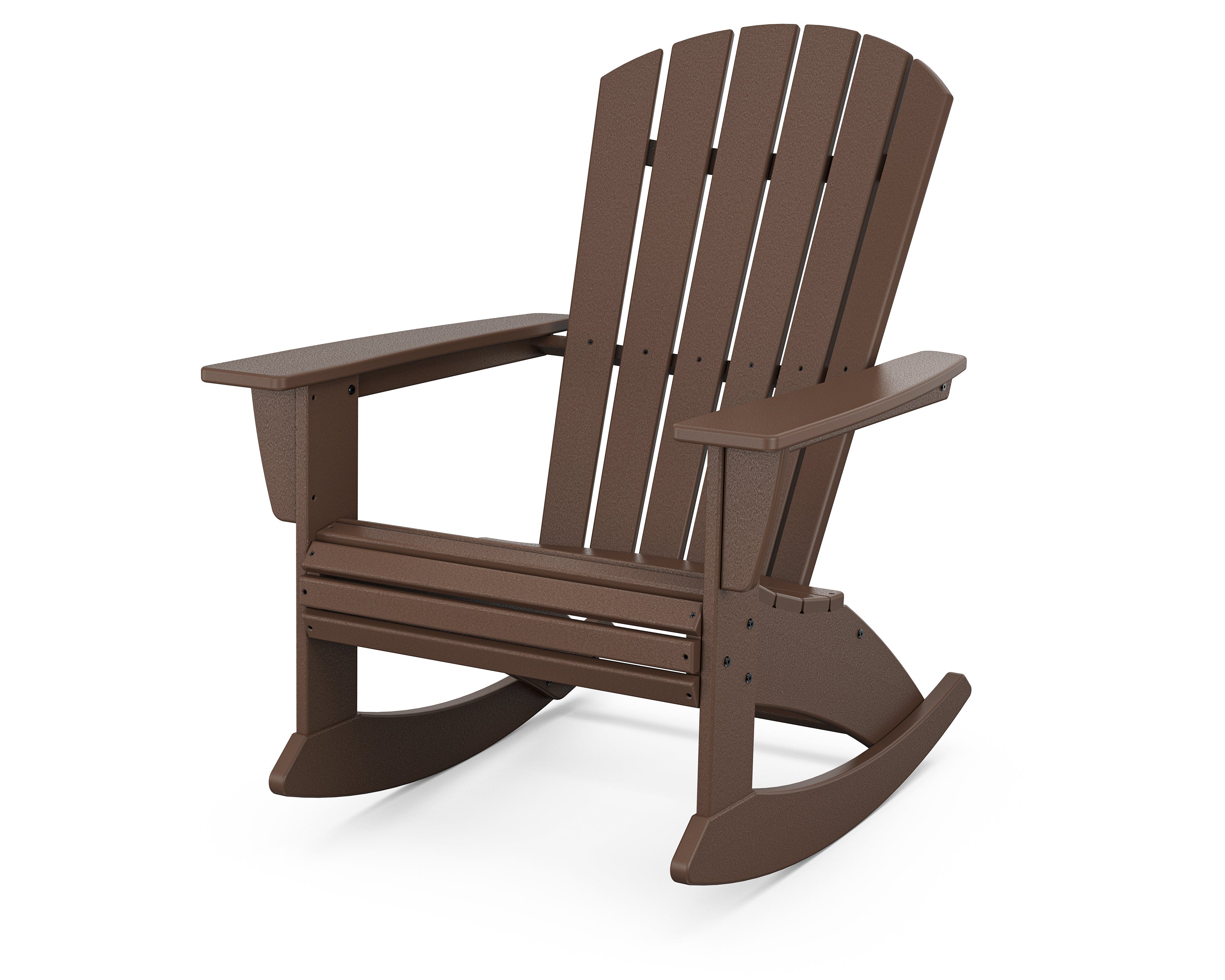 POLYWOOD® Nautical Curveback Adirondack Rocking Chair in Mahogany