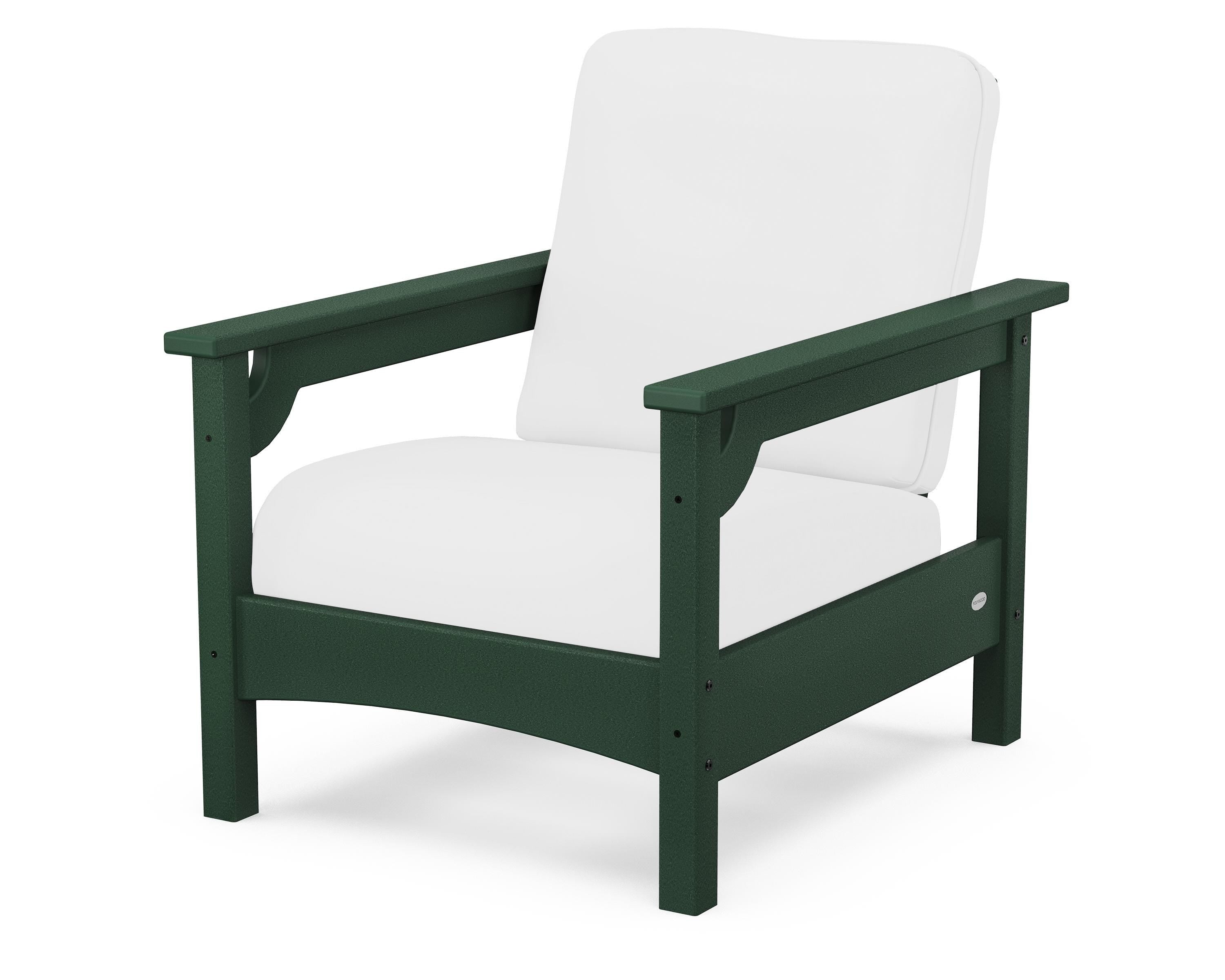 POLYWOOD® Club Chair in Green / Natural