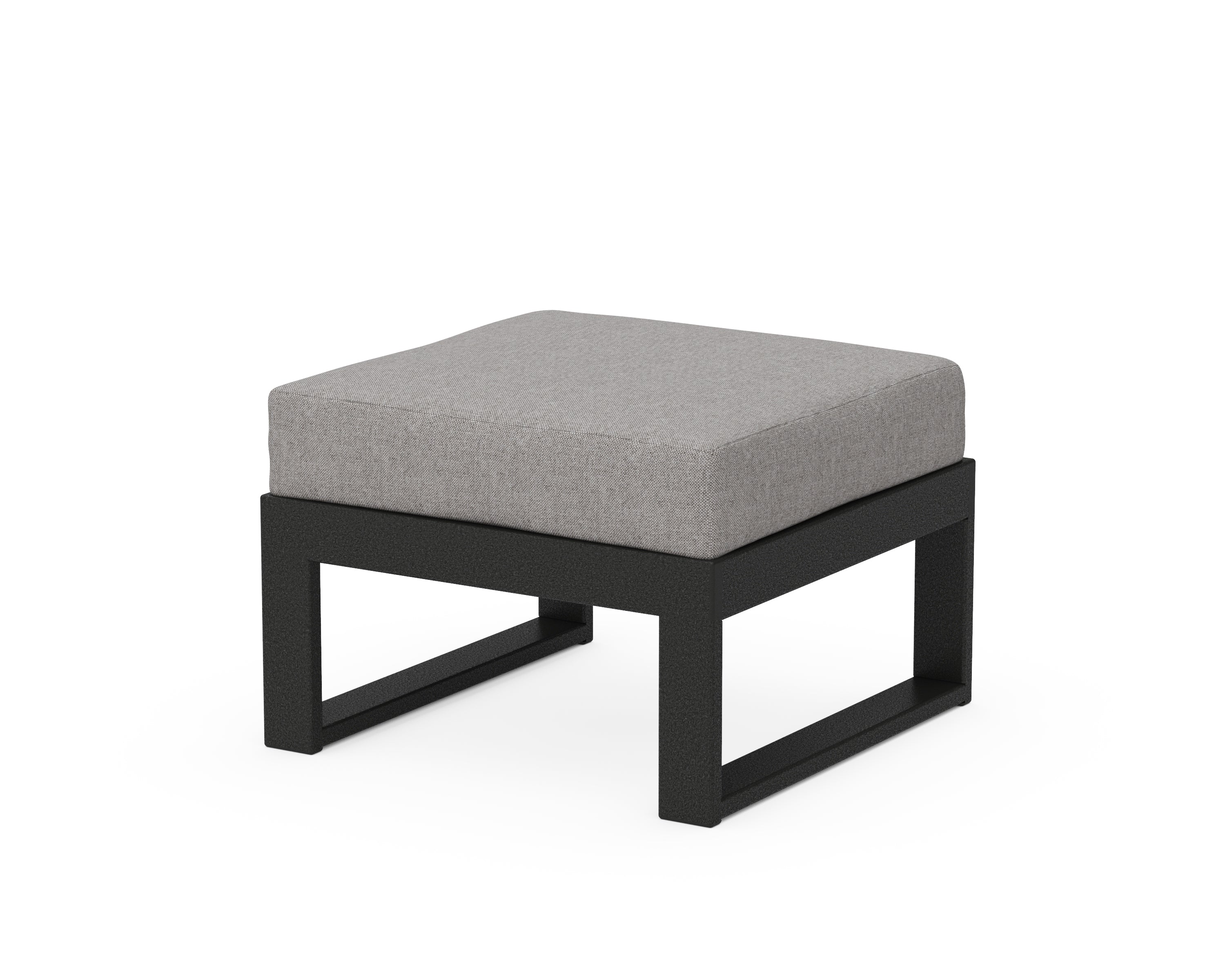 Unbranded Modular Ottoman - Modern in Black / Grey Mist