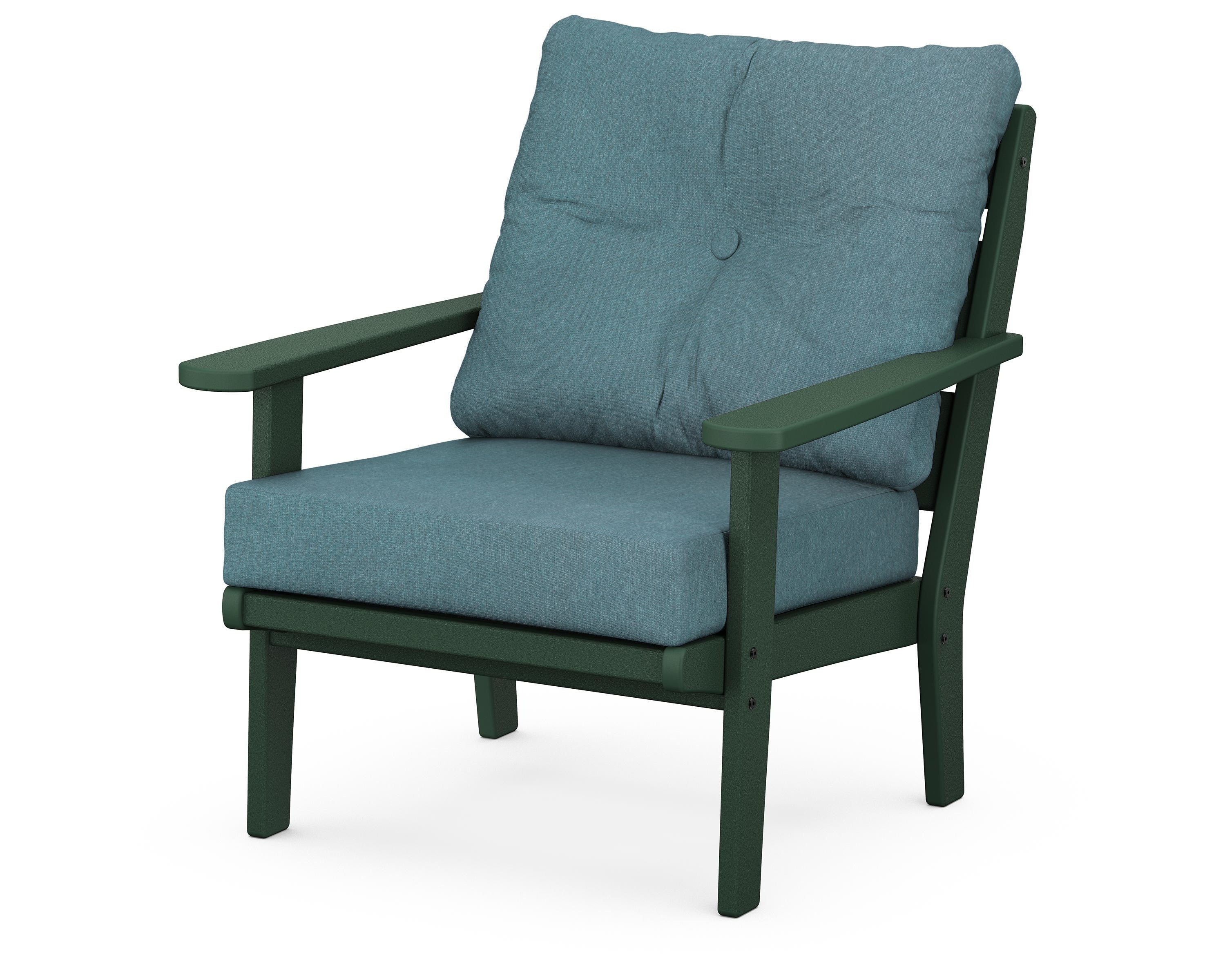 POLYWOOD® Lakeside Deep Seating Chair in Green / Ocean Teal