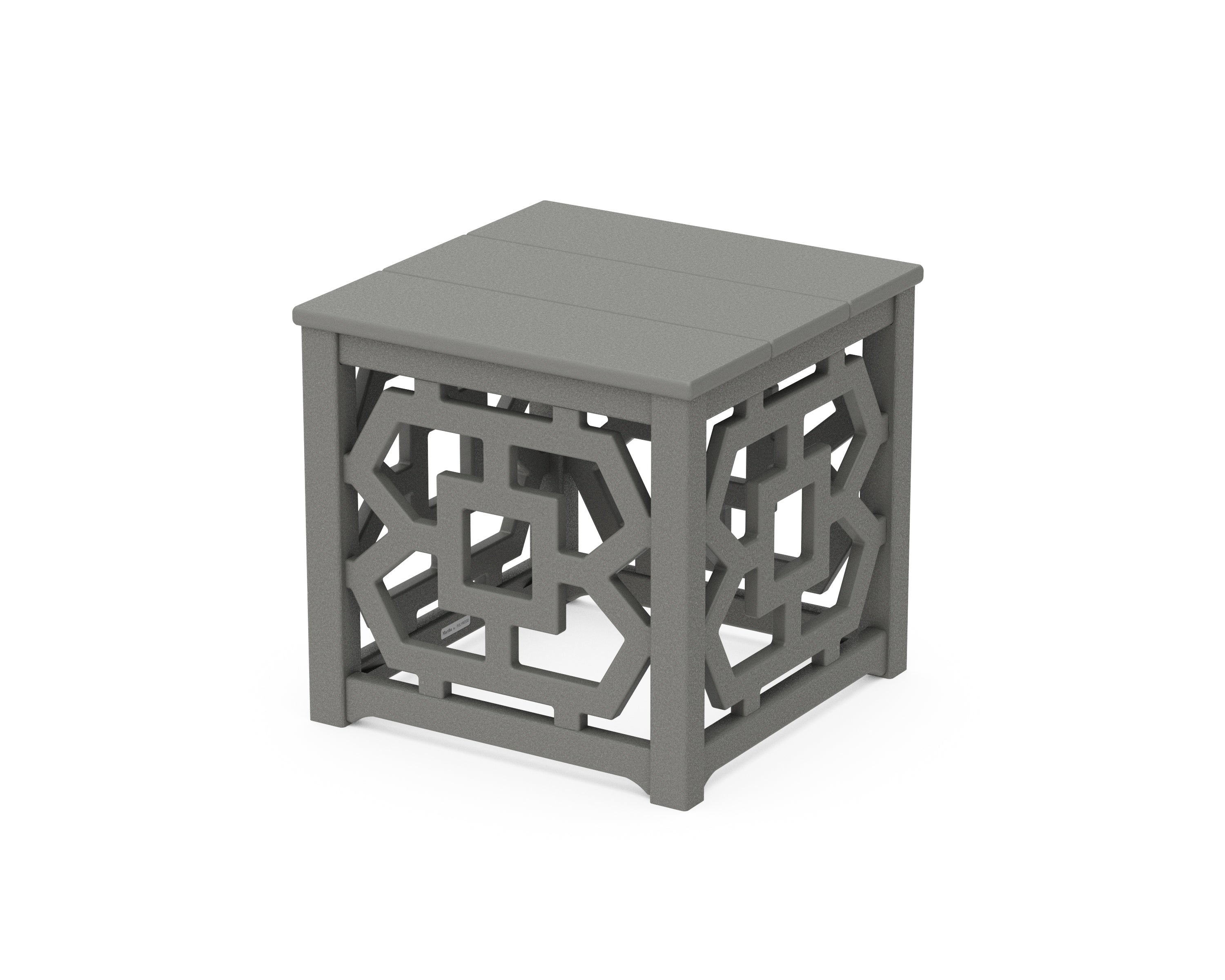 Martha Stewart by POLYWOOD® Chinoiserie Accent Table in Slate Grey