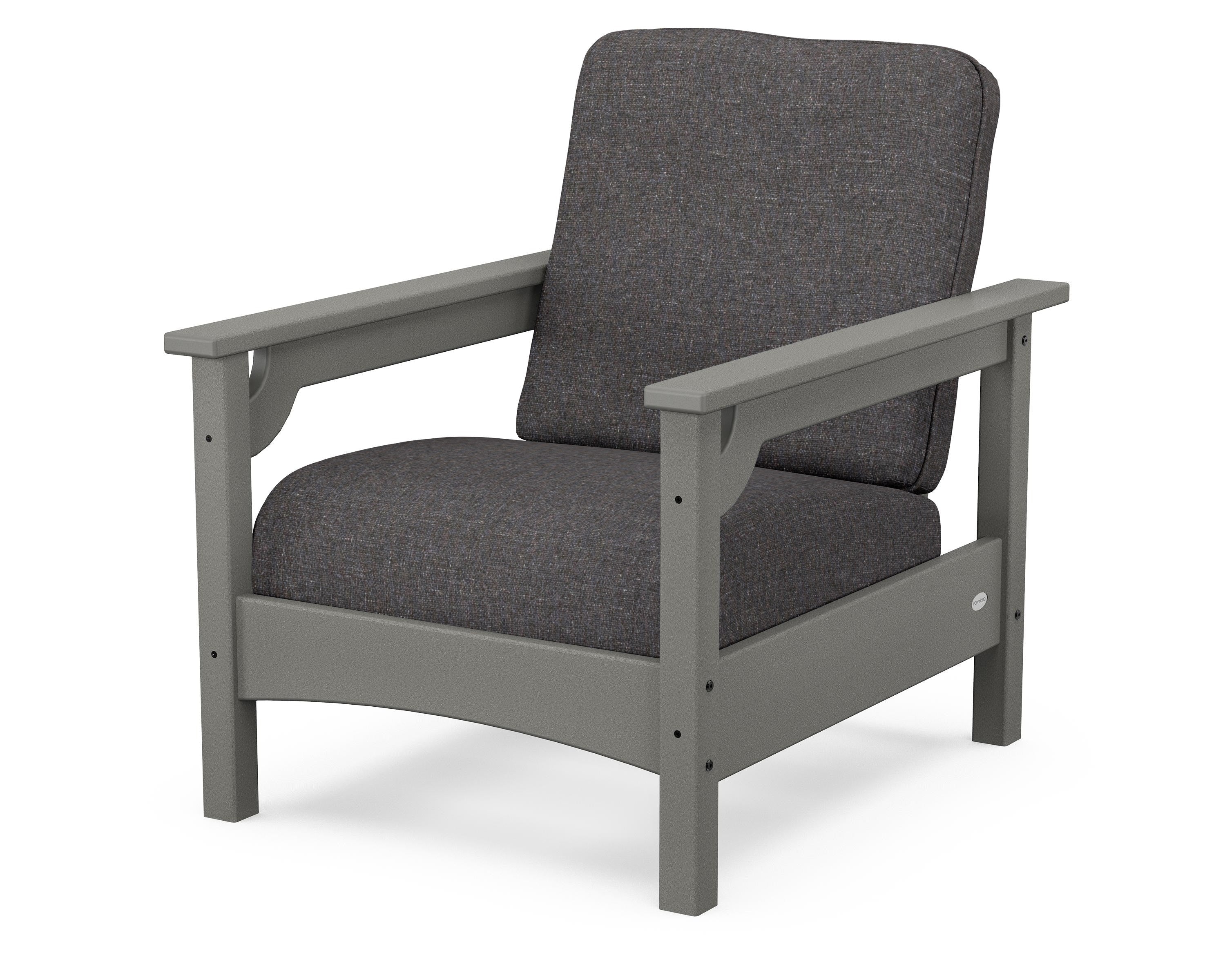 POLYWOOD® Club Chair in Slate Grey / Ash Charcoal