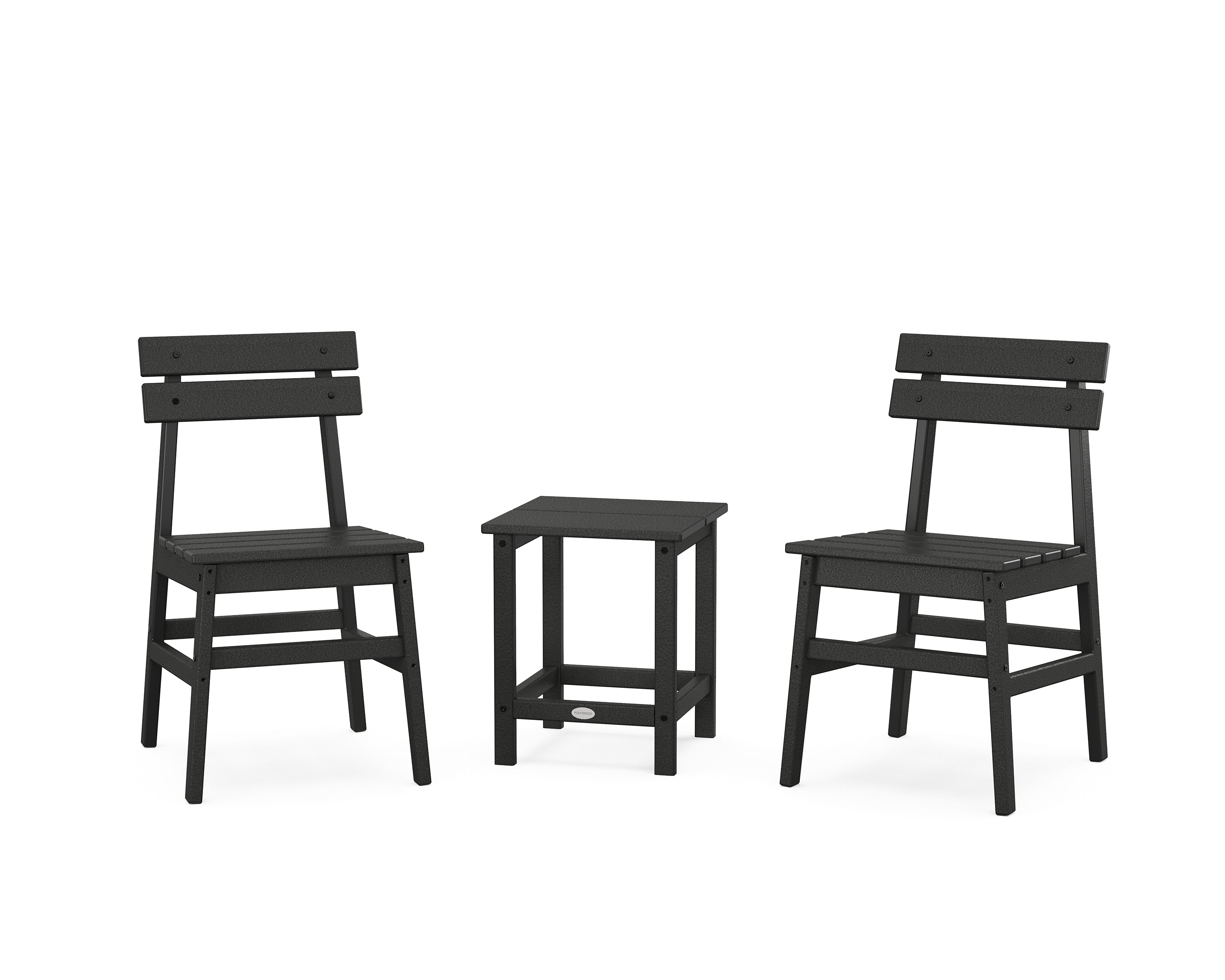 POLYWOOD® Modern Studio Plaza Chair 3-Piece Seating Set in Black