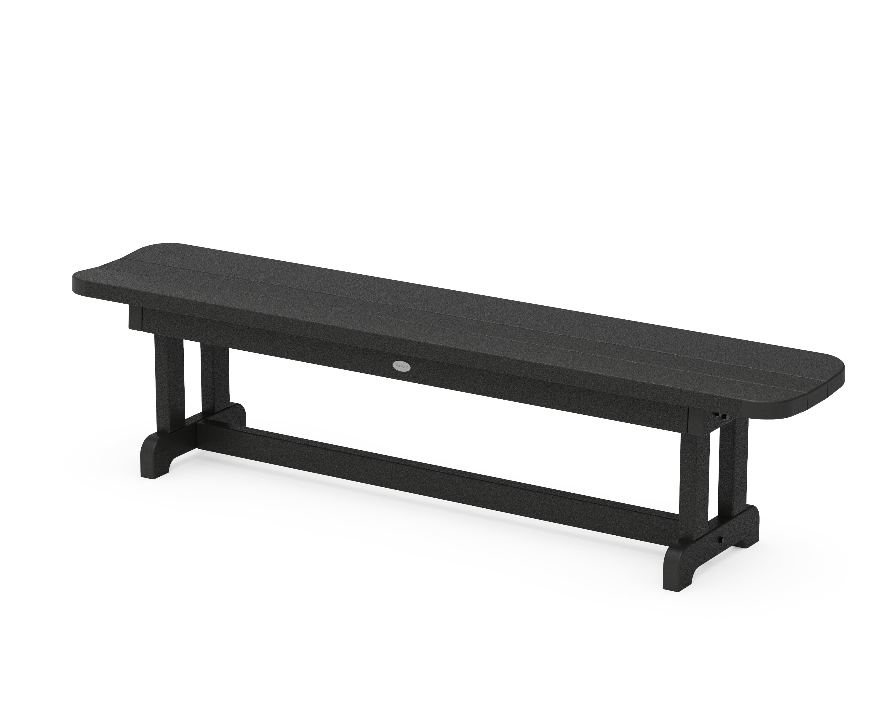 POLYWOOD® Park 72" Harvester Backless Bench in Black