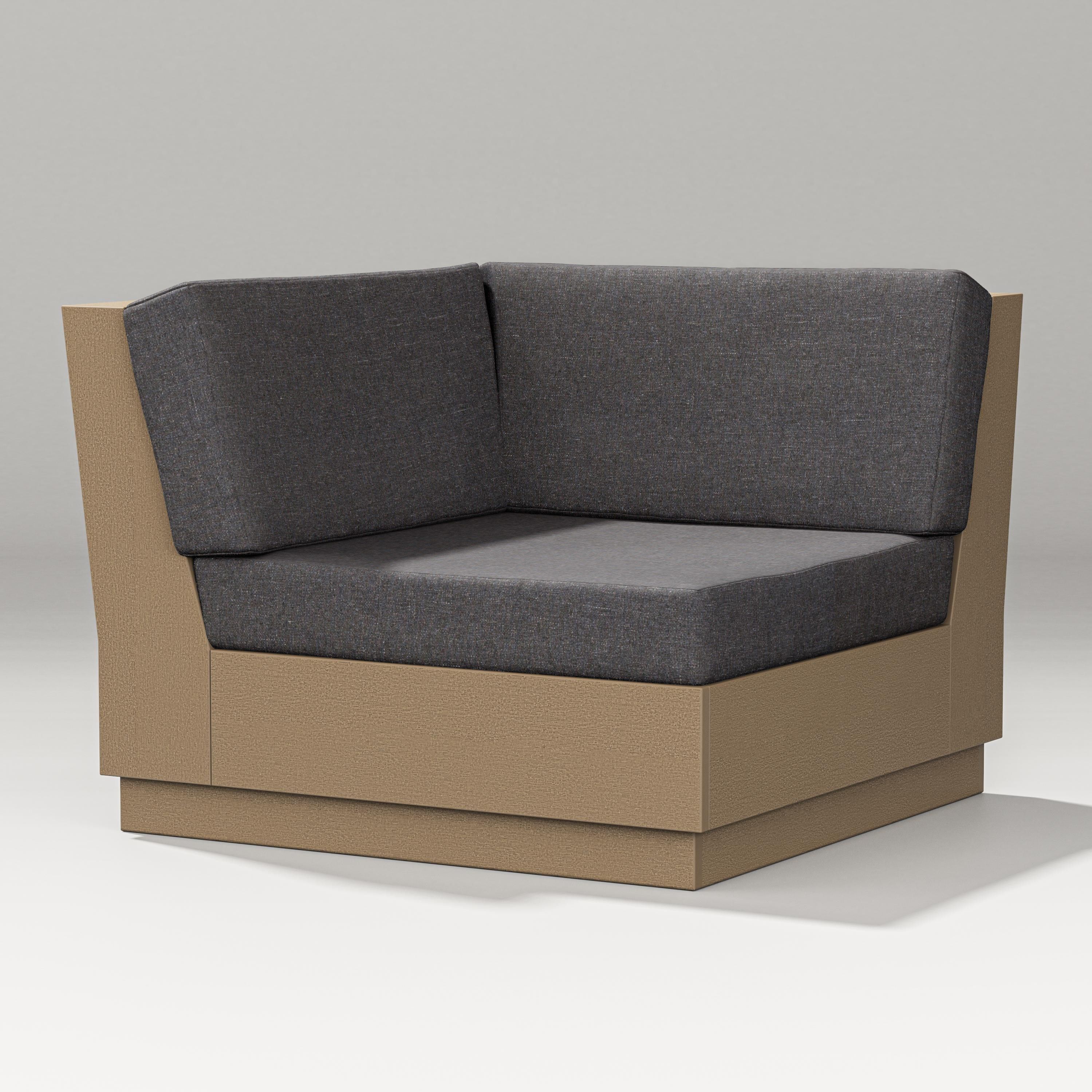PW Designer Series Elevate Modular Corner Chair in Vintage Sahara / Ash Charcoal