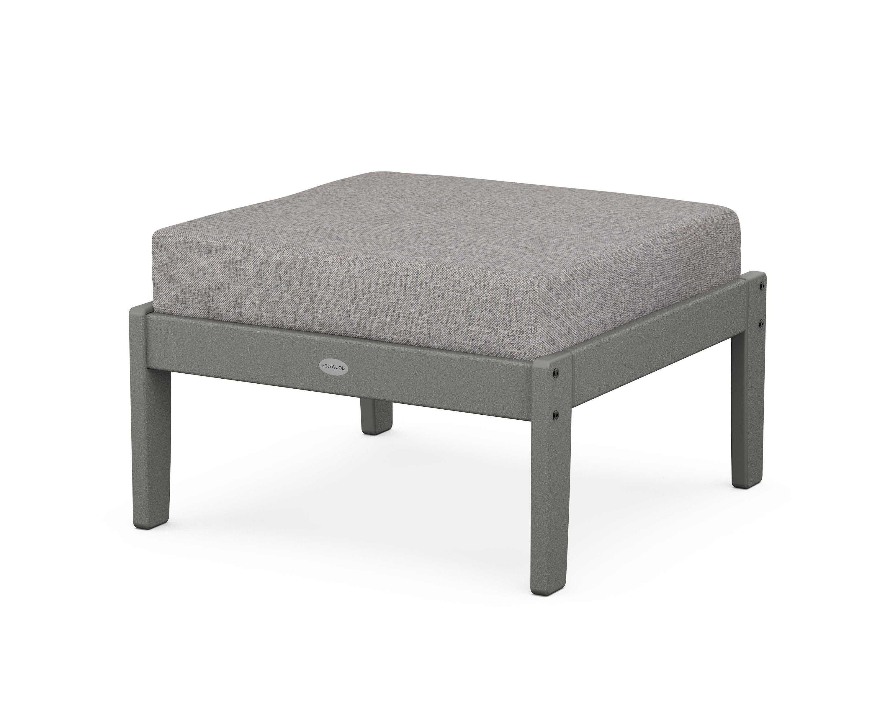 POLYWOOD® Braxton Deep Seating Ottoman in Slate Grey / Grey Mist