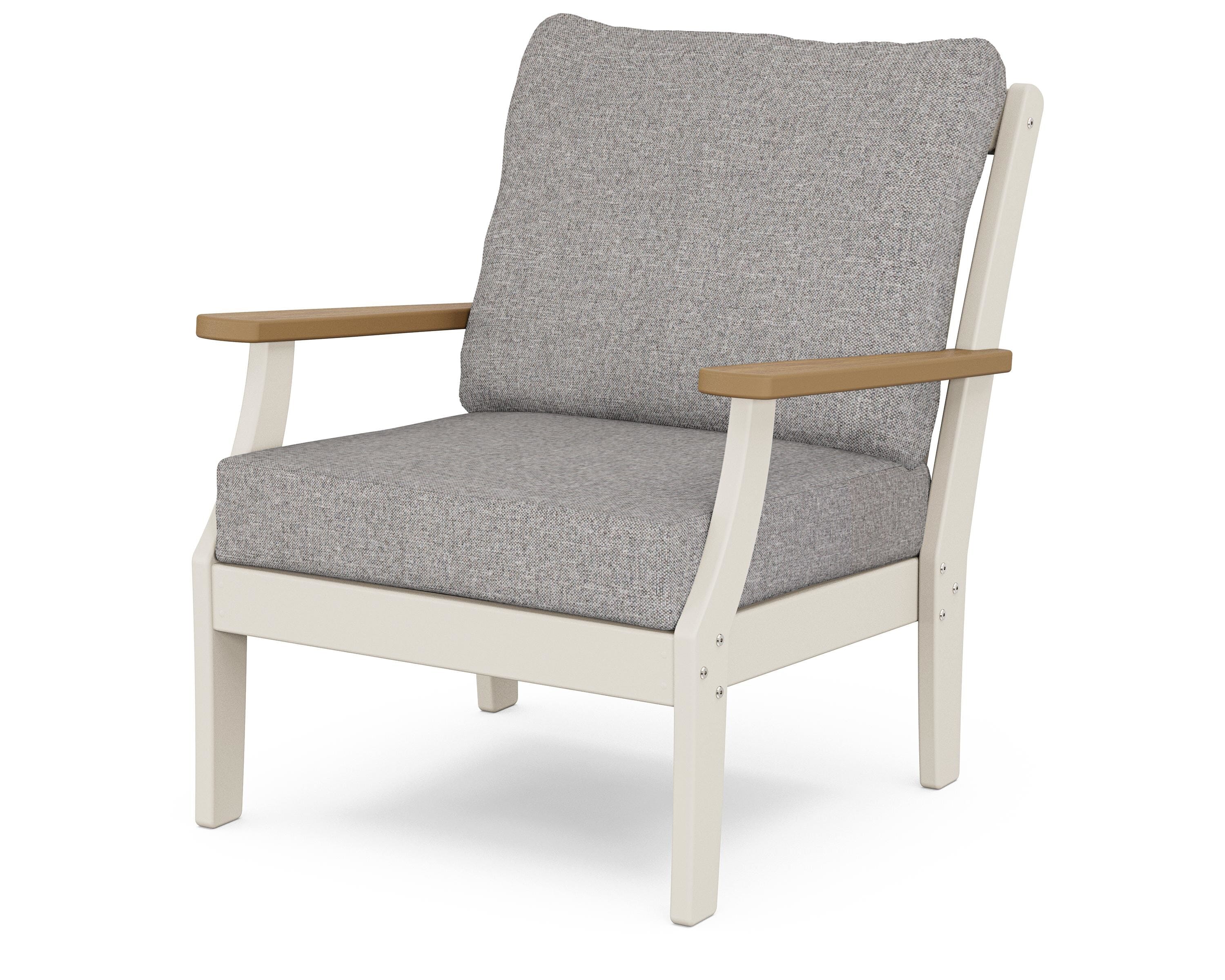 POLYWOOD® Braxton Deep Seating Chair in Sand / Natural / Grey Mist