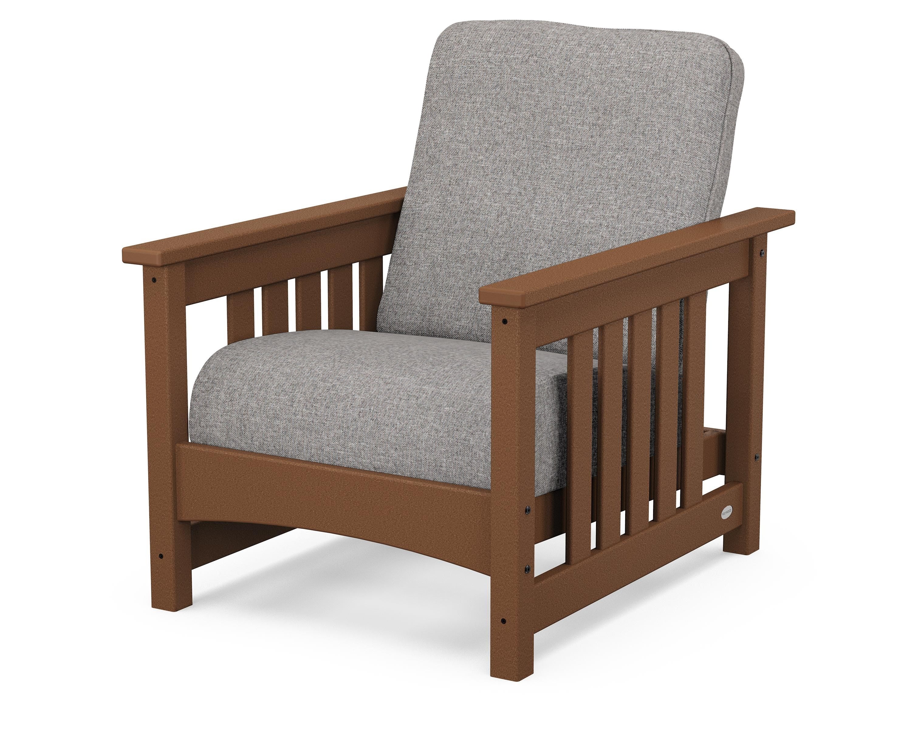 POLYWOOD® Club Mission Chair in Teak / Grey Mist