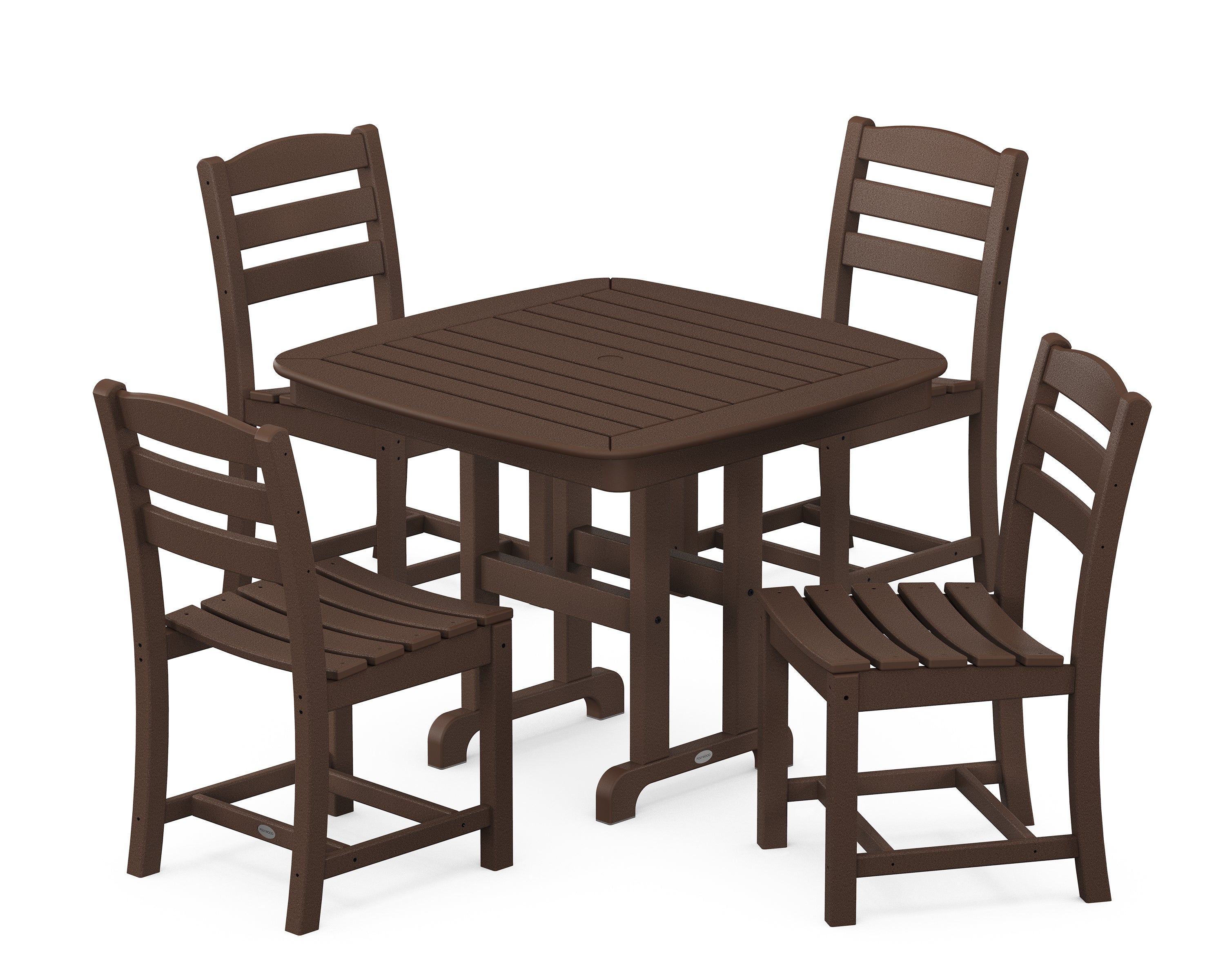 POLYWOOD® La Casa Café 5-Piece Side Chair Dining Set in Mahogany