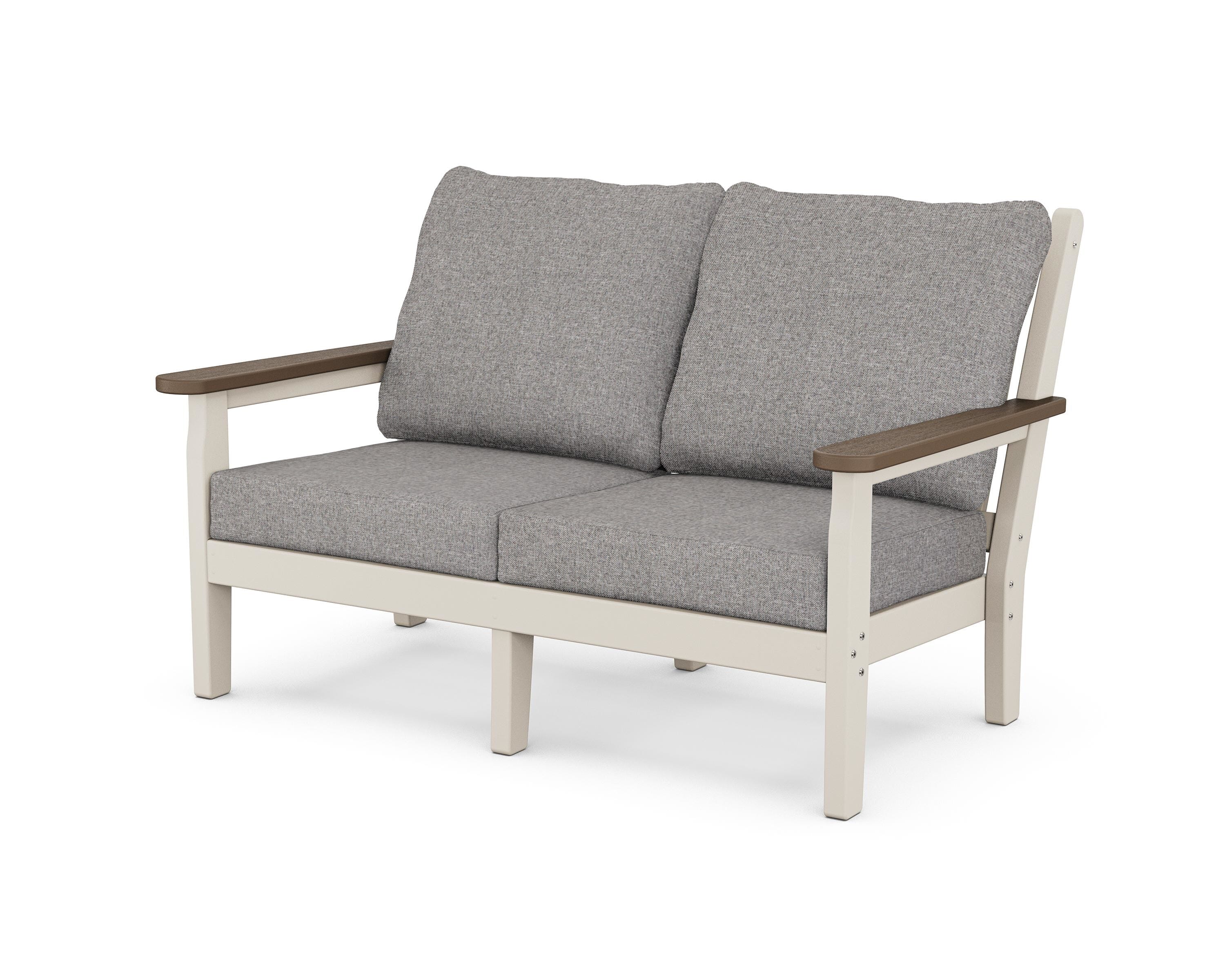 POLYWOOD® Chippendale Deep Seating Loveseat in Sand / Kona / Grey Mist
