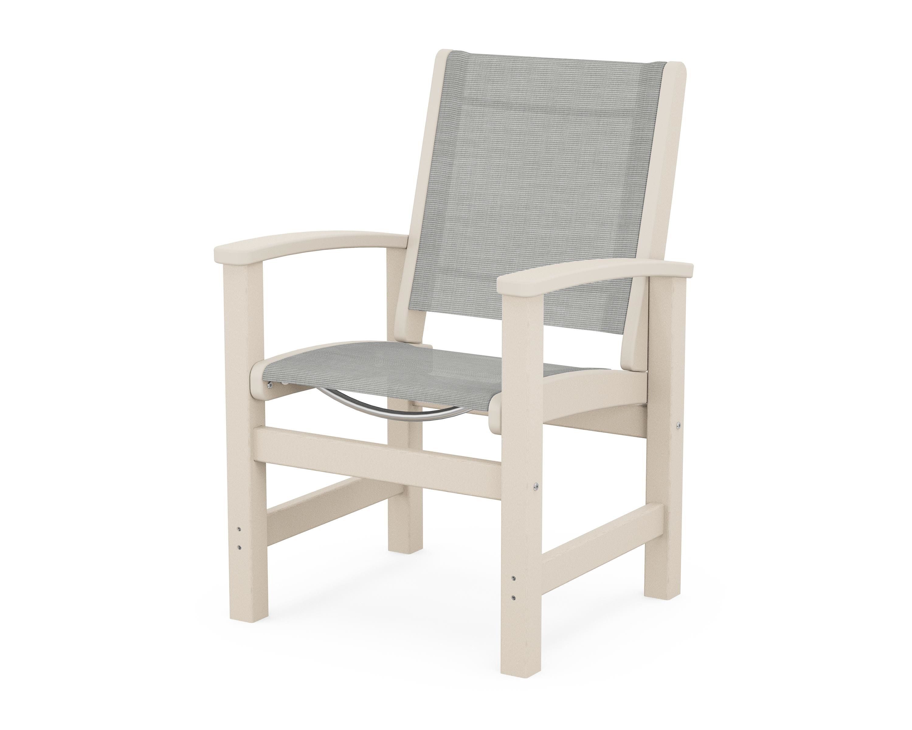 POLYWOOD® Coastal Dining Chair in Sand / Metallic Sling