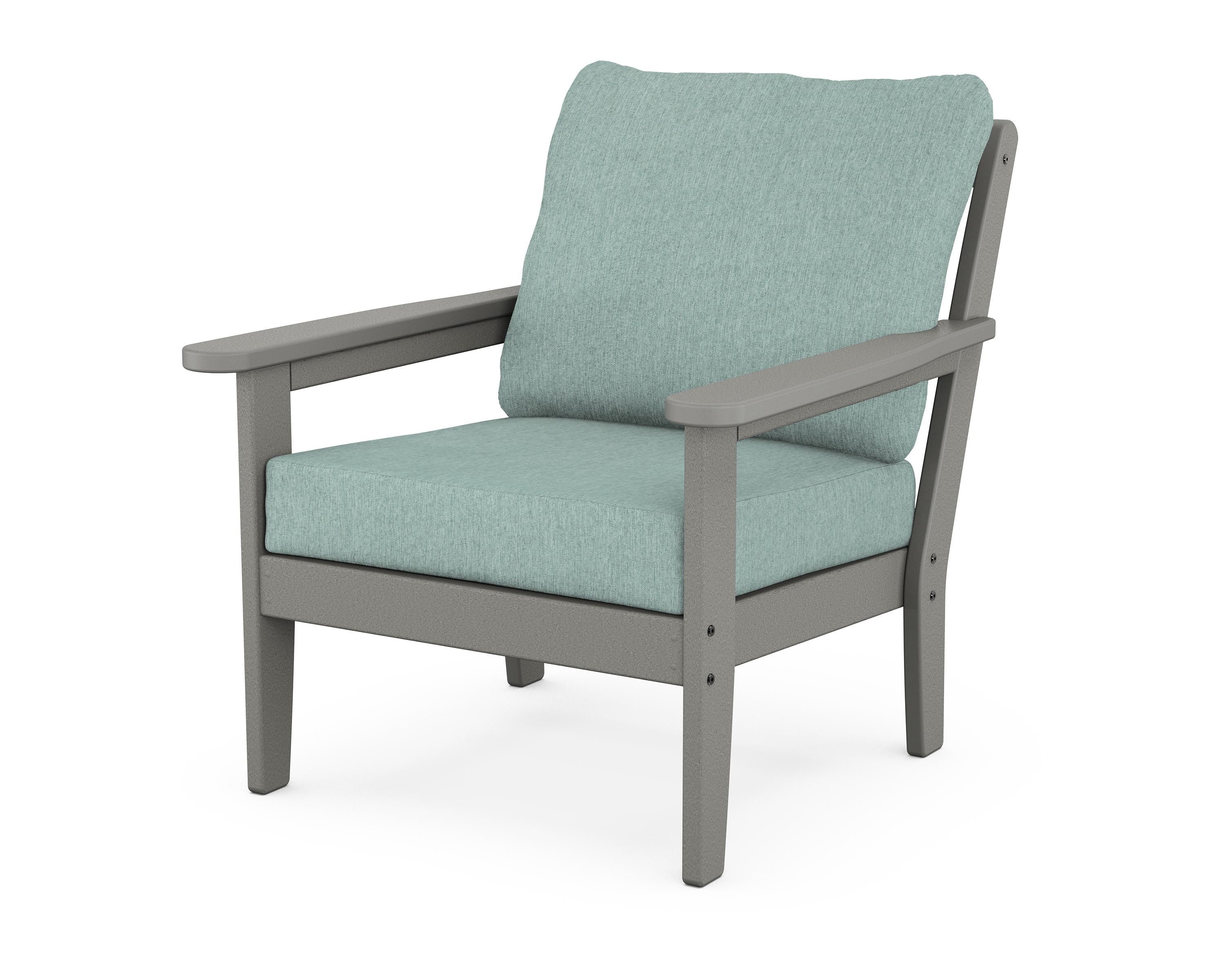 Country Living Cottage Deep Seating Chair in Slate Grey / Glacier Spa