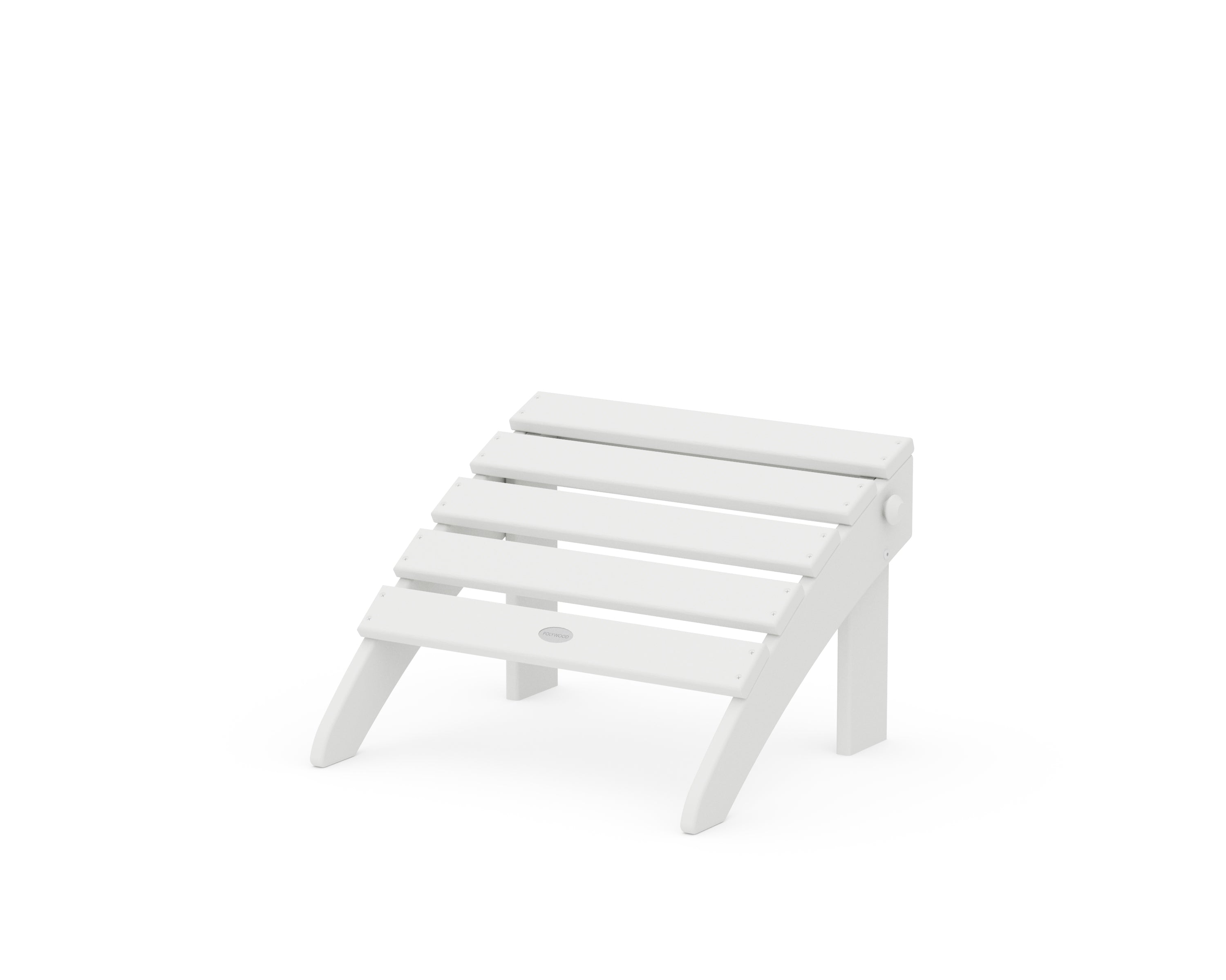 POLYWOOD® Classic Adirondack Folding Ottoman in White